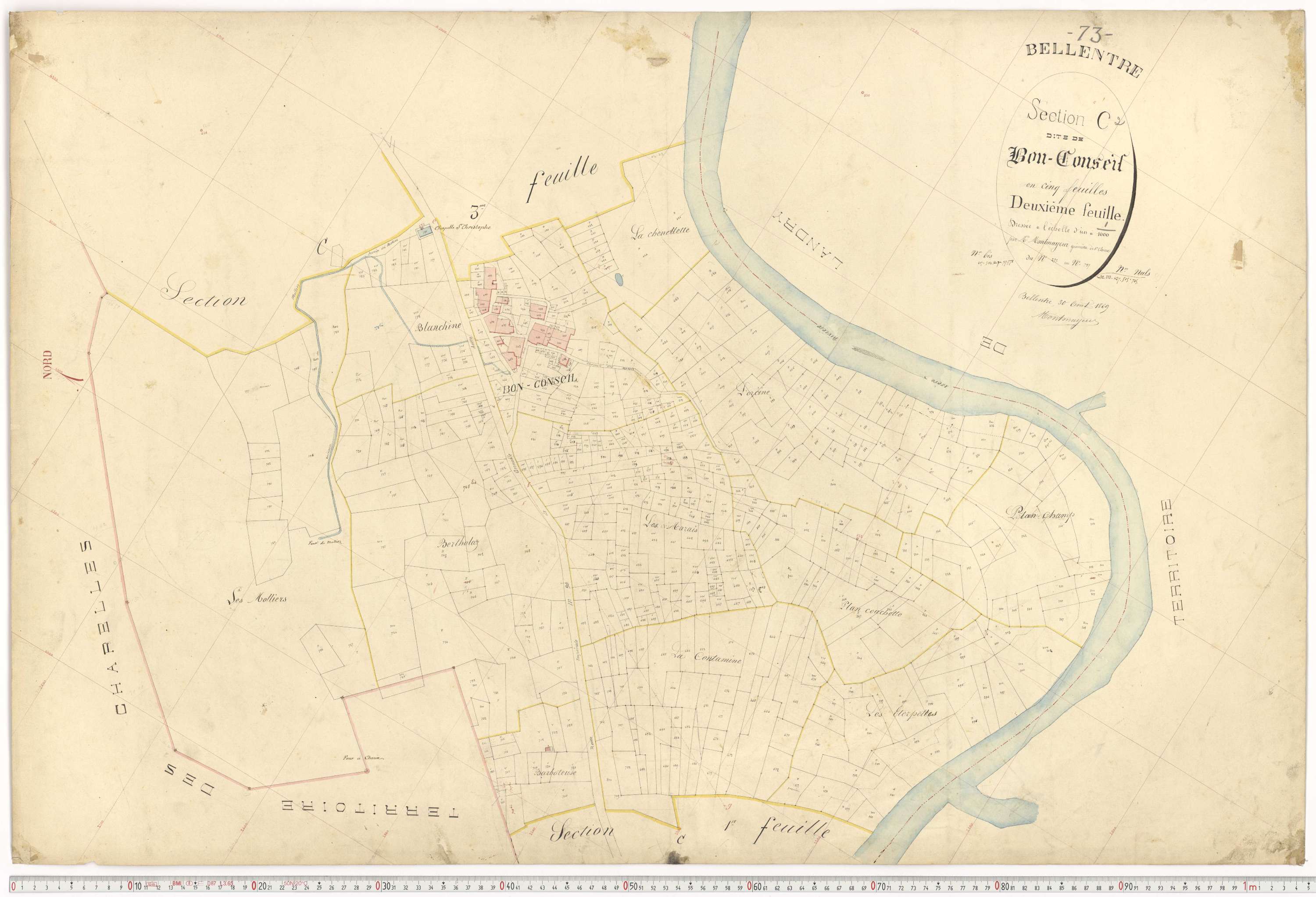 Bellentre - Plans cadastraux du premier cadastre français.