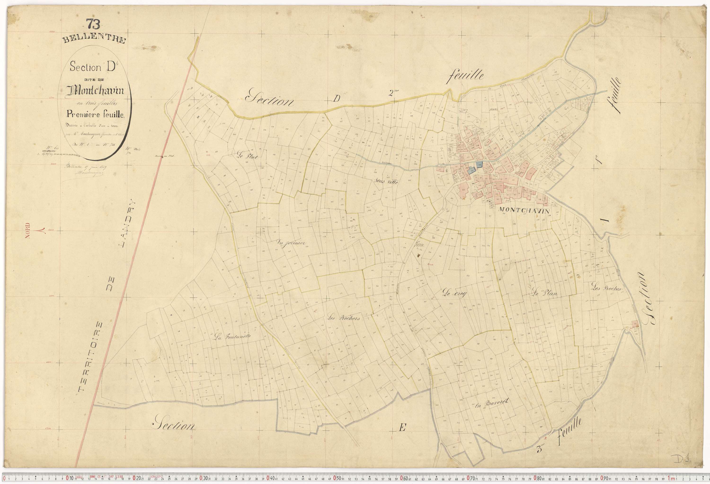 Bellentre - Plans cadastraux du premier cadastre français.