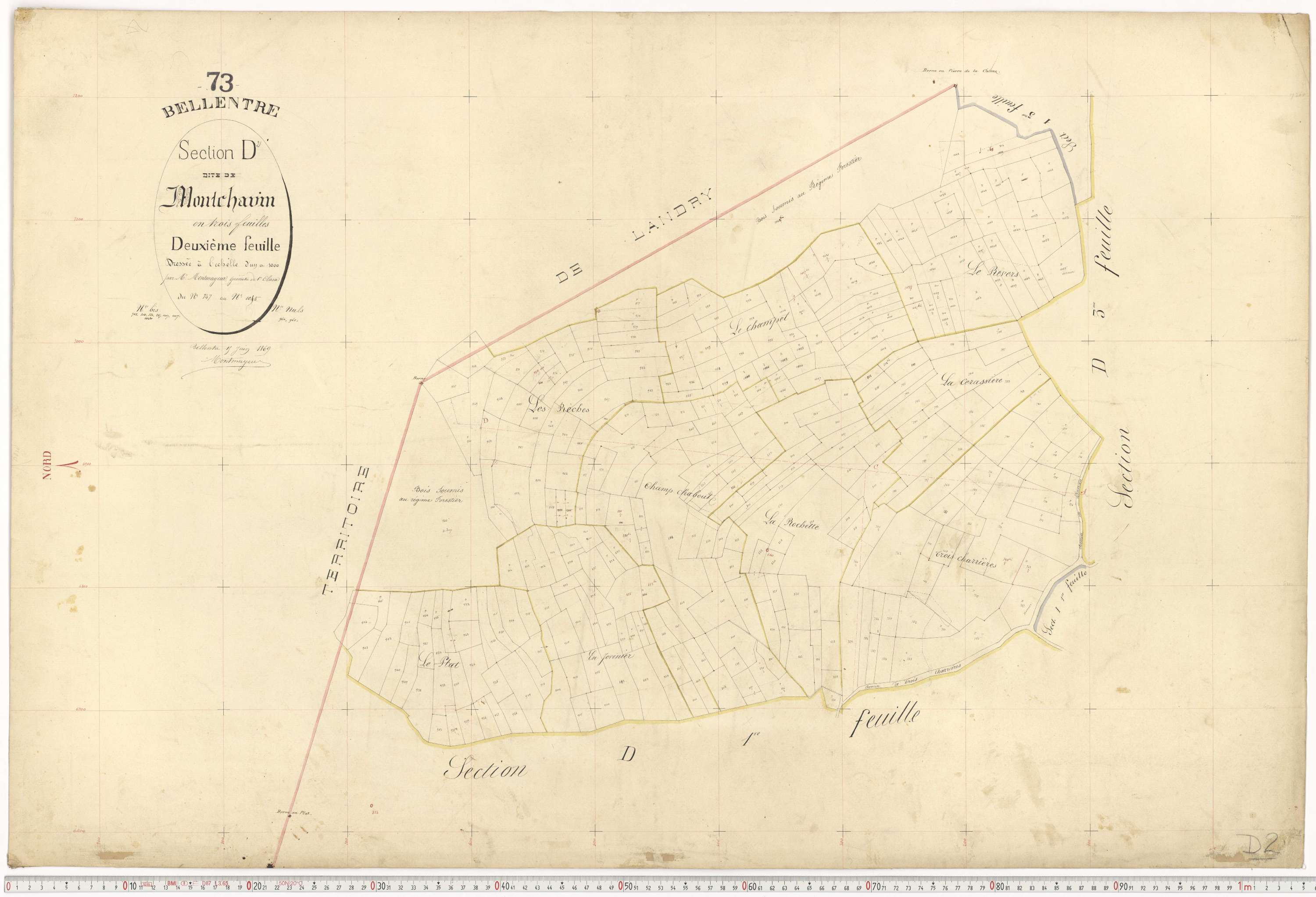 Bellentre - Plans cadastraux du premier cadastre français.