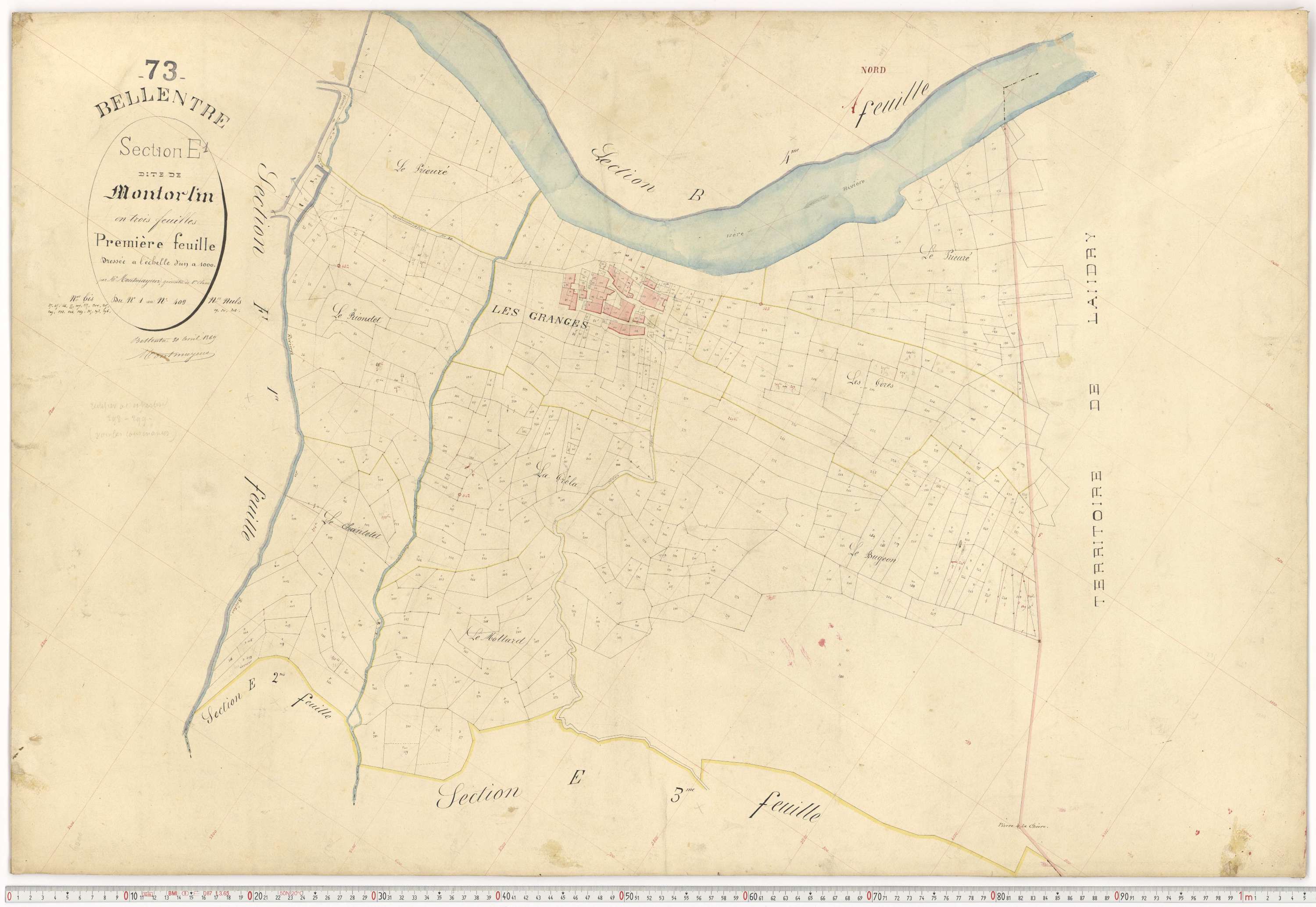Bellentre - Plans cadastraux du premier cadastre français.