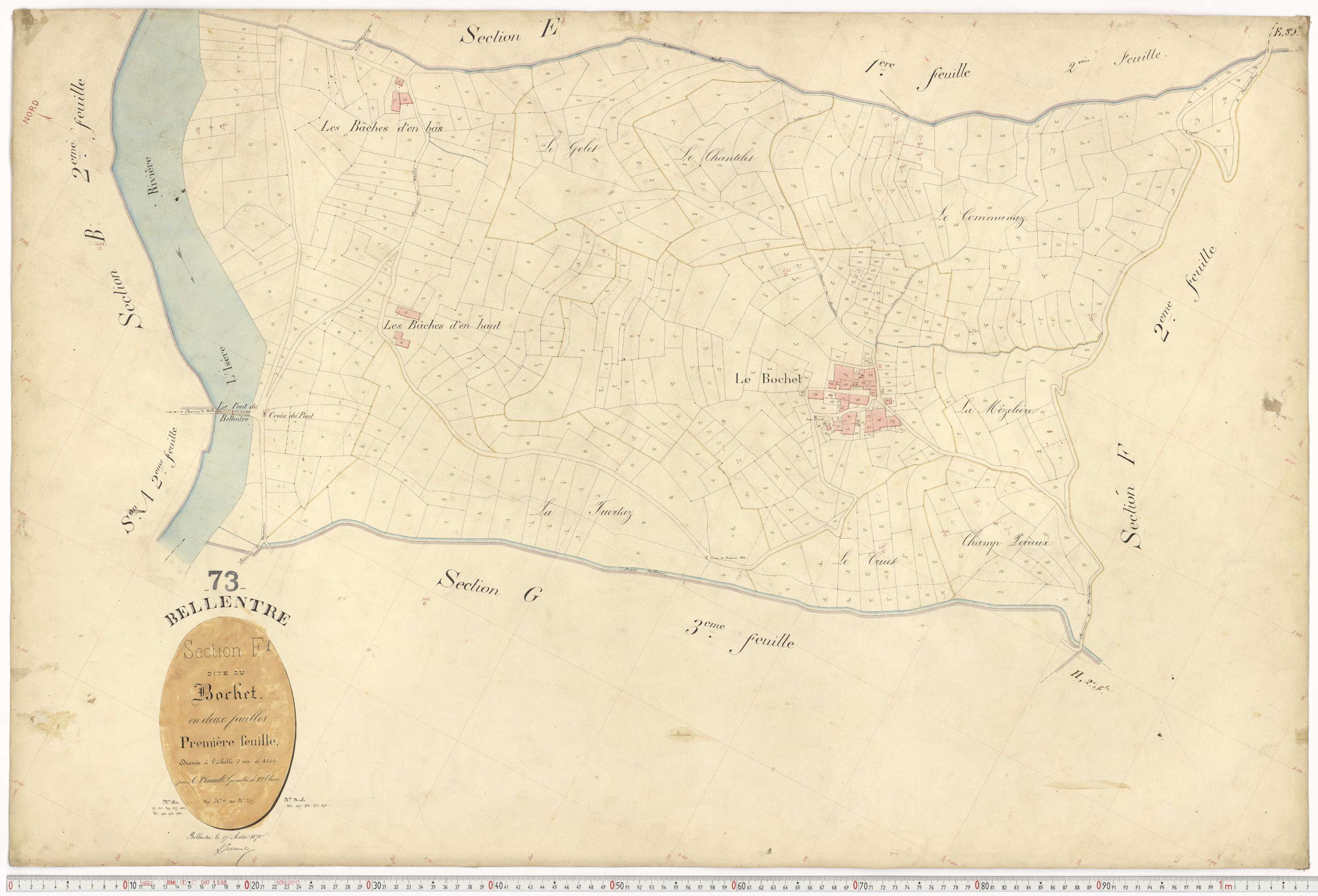 Bellentre - Plans cadastraux du premier cadastre français.
