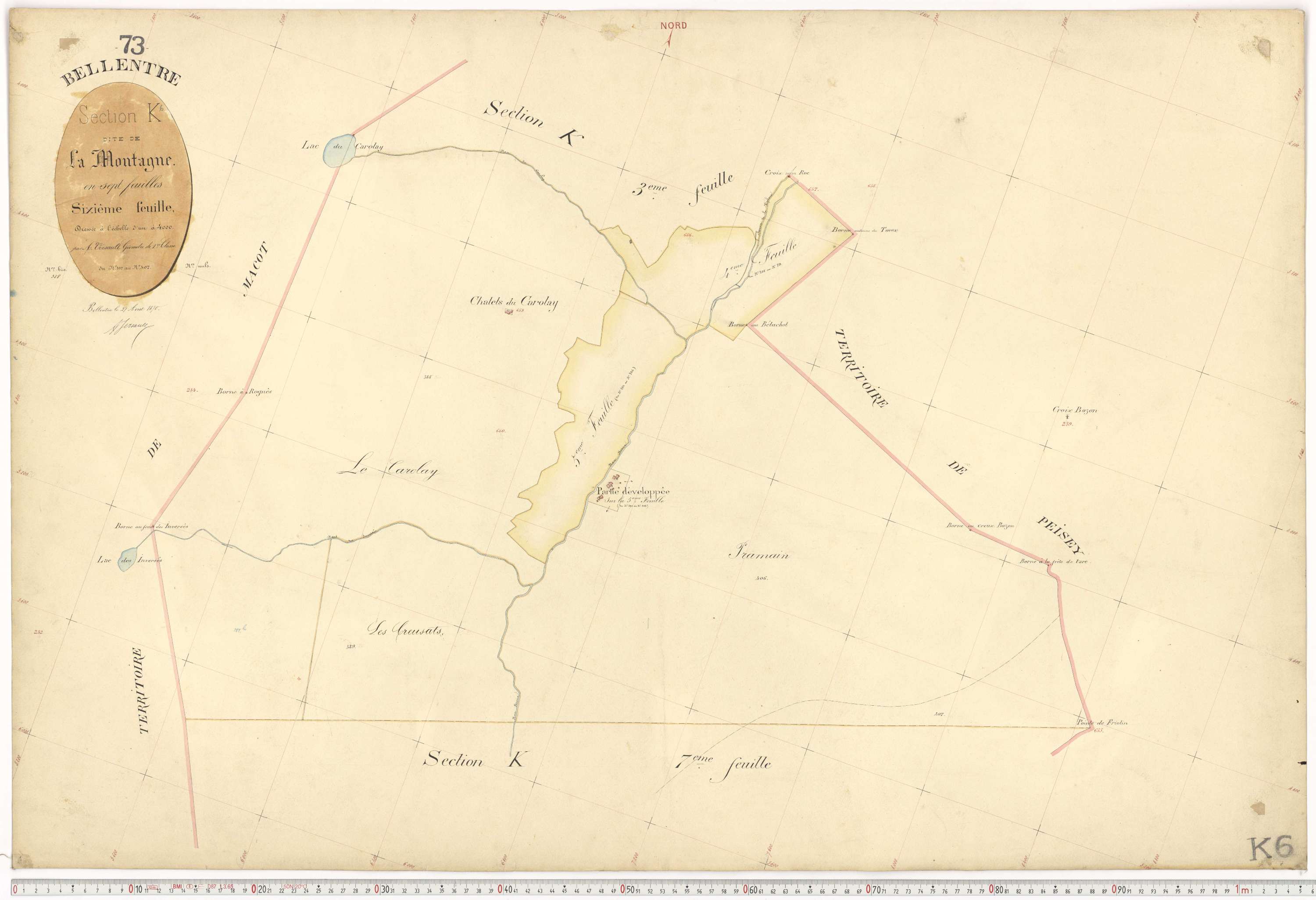 Bellentre - Plans cadastraux du premier cadastre français.
