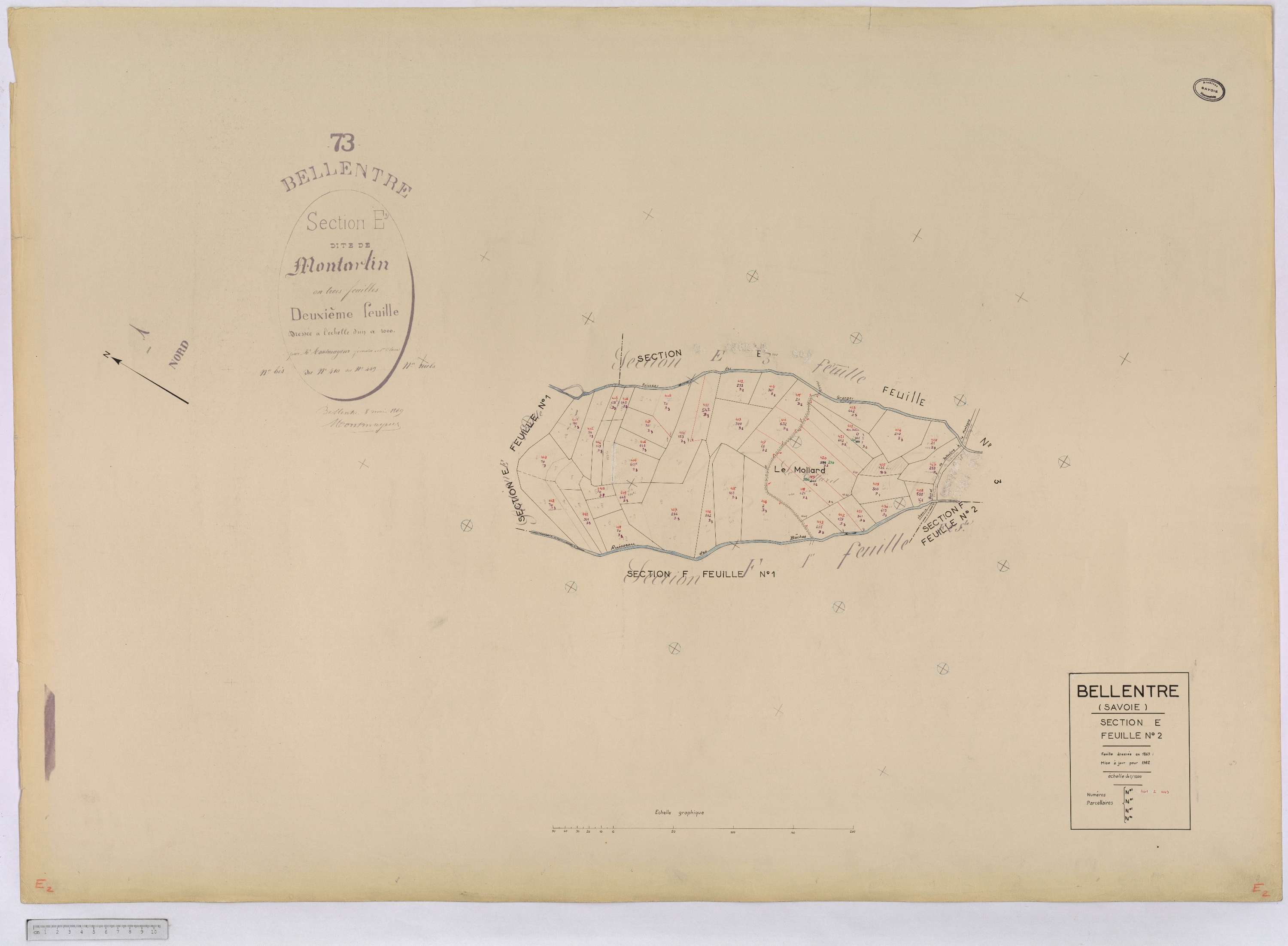 Bellentre - Cadastre rénové (1962-1974).