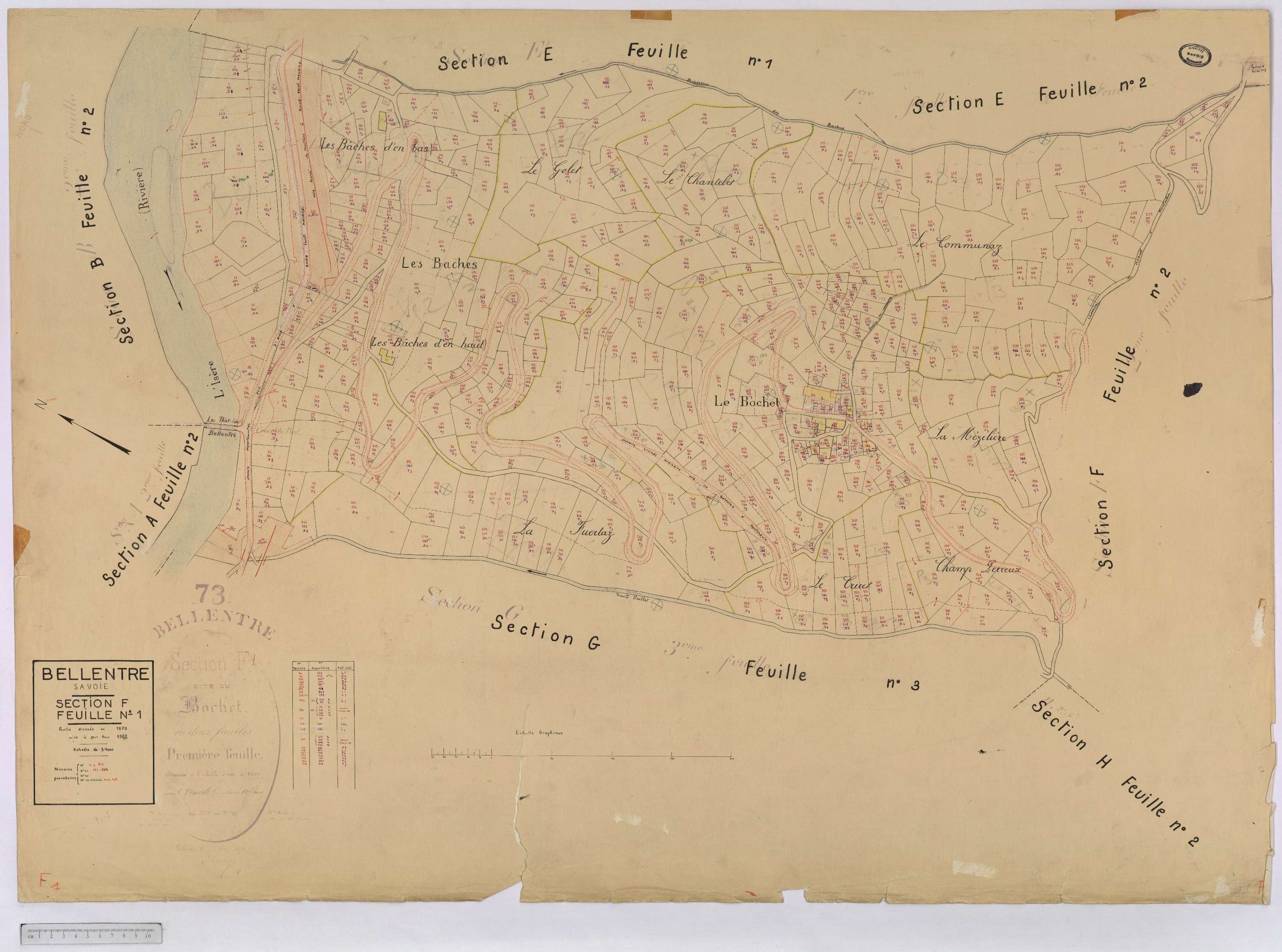 Bellentre - Cadastre rénové (1962-1974).