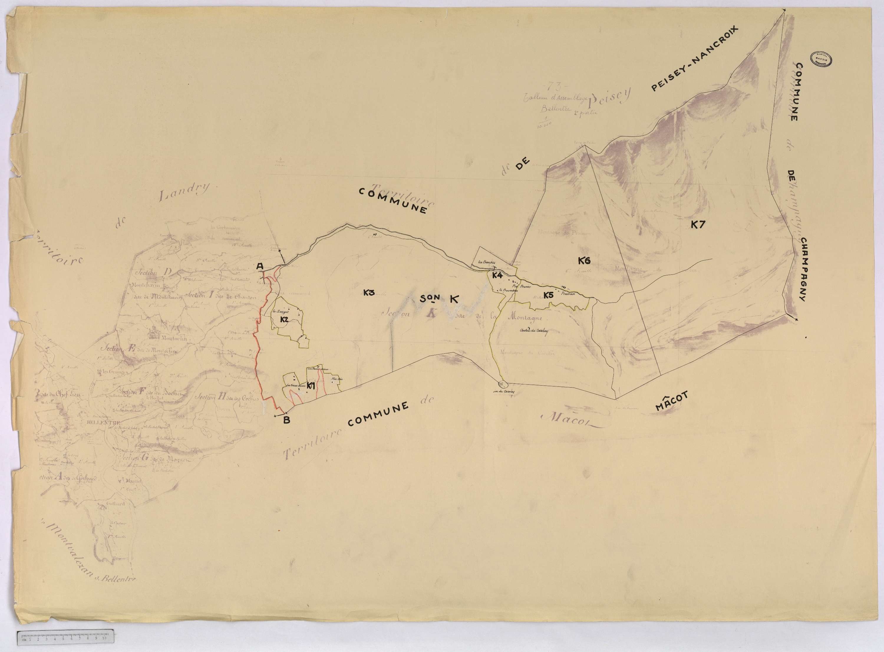 Bellentre - Cadastre rénové (1962-1974).