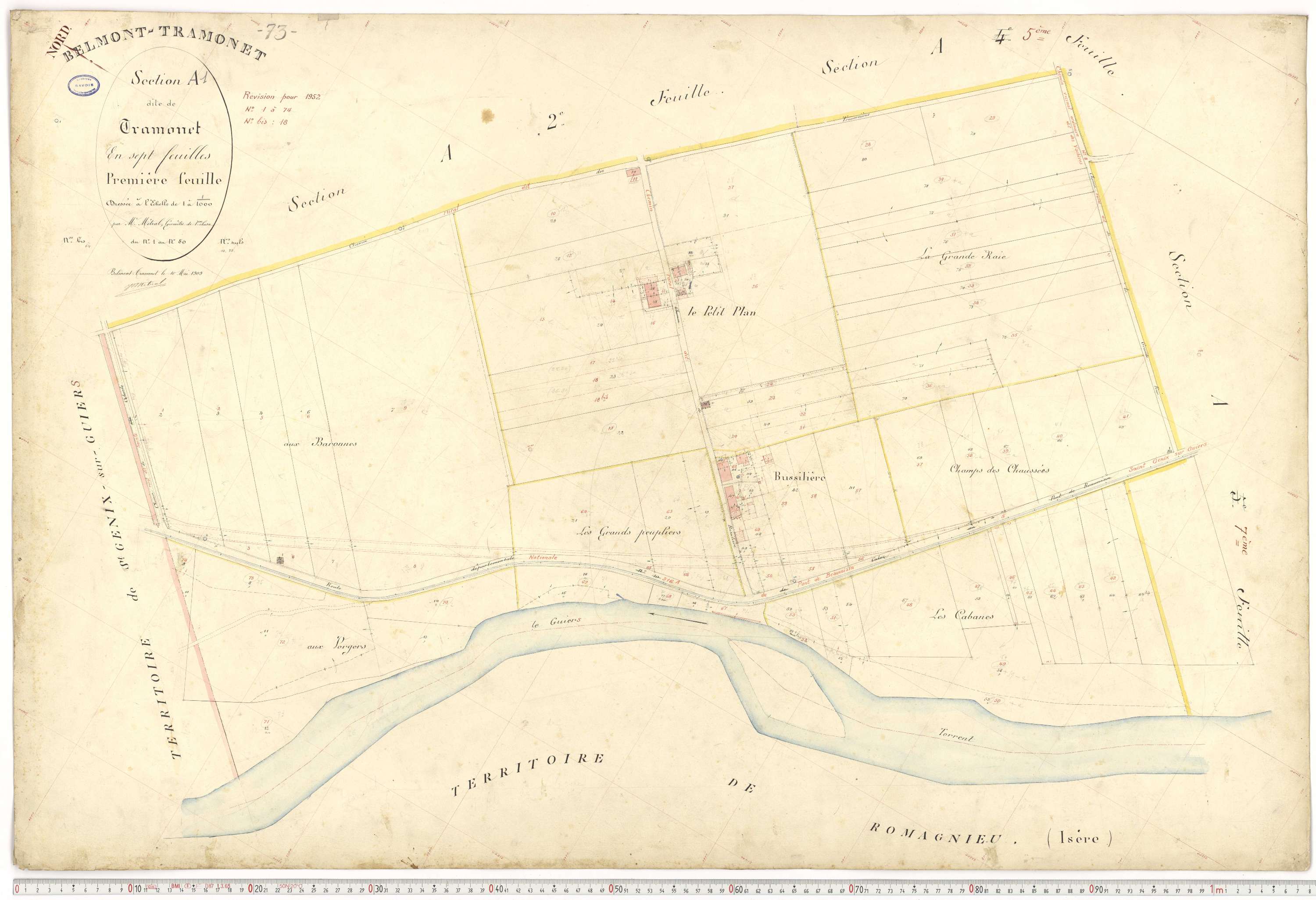 Belmont-Tramonet - Plans cadastraux du premier cadastre français.