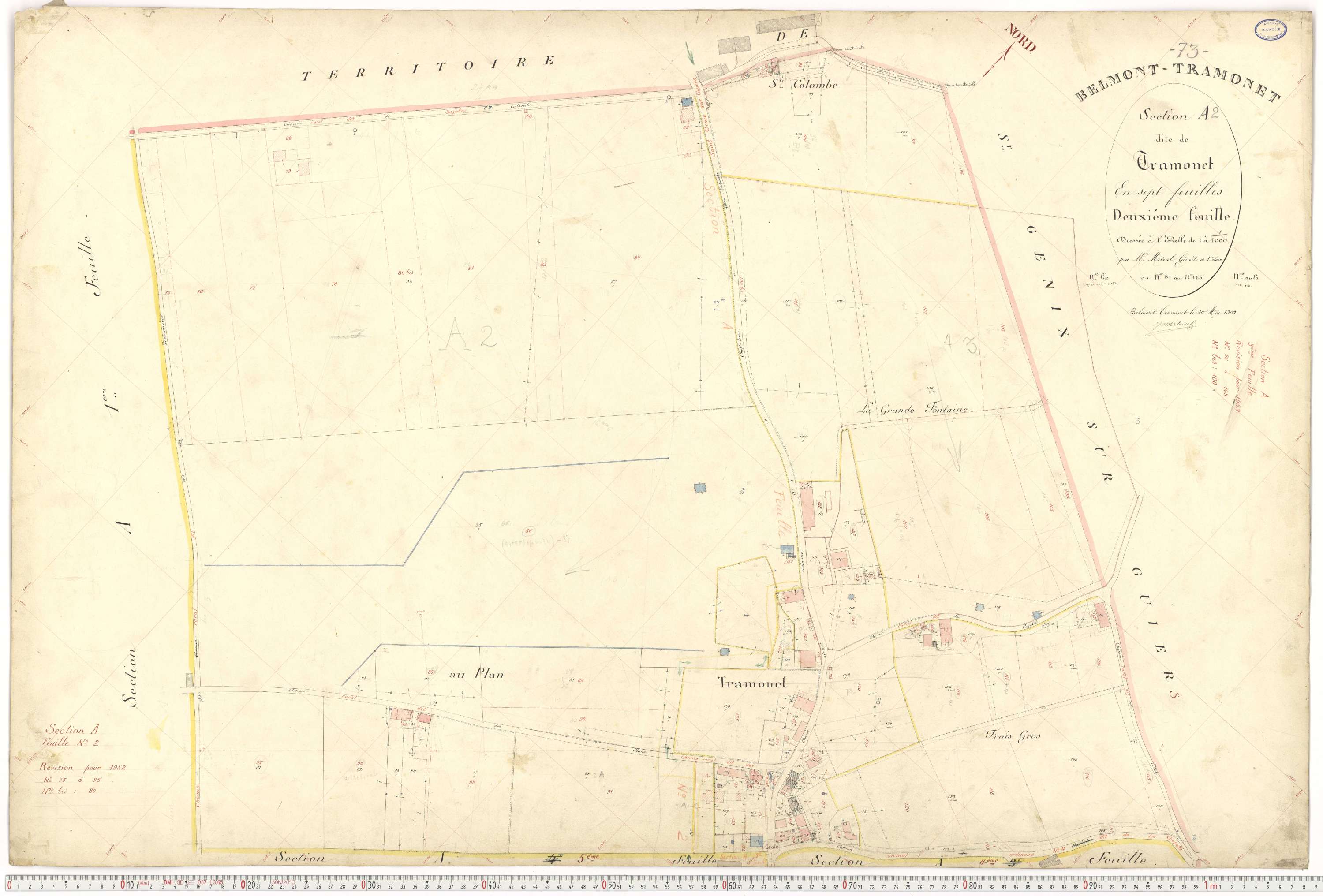 Belmont-Tramonet - Plans cadastraux du premier cadastre français.
