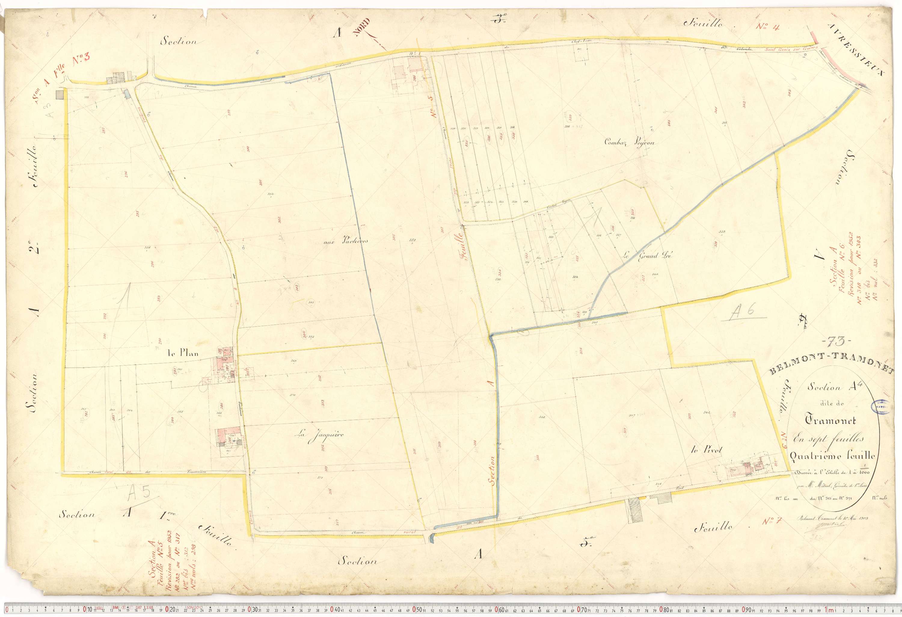 Belmont-Tramonet - Plans cadastraux du premier cadastre français.