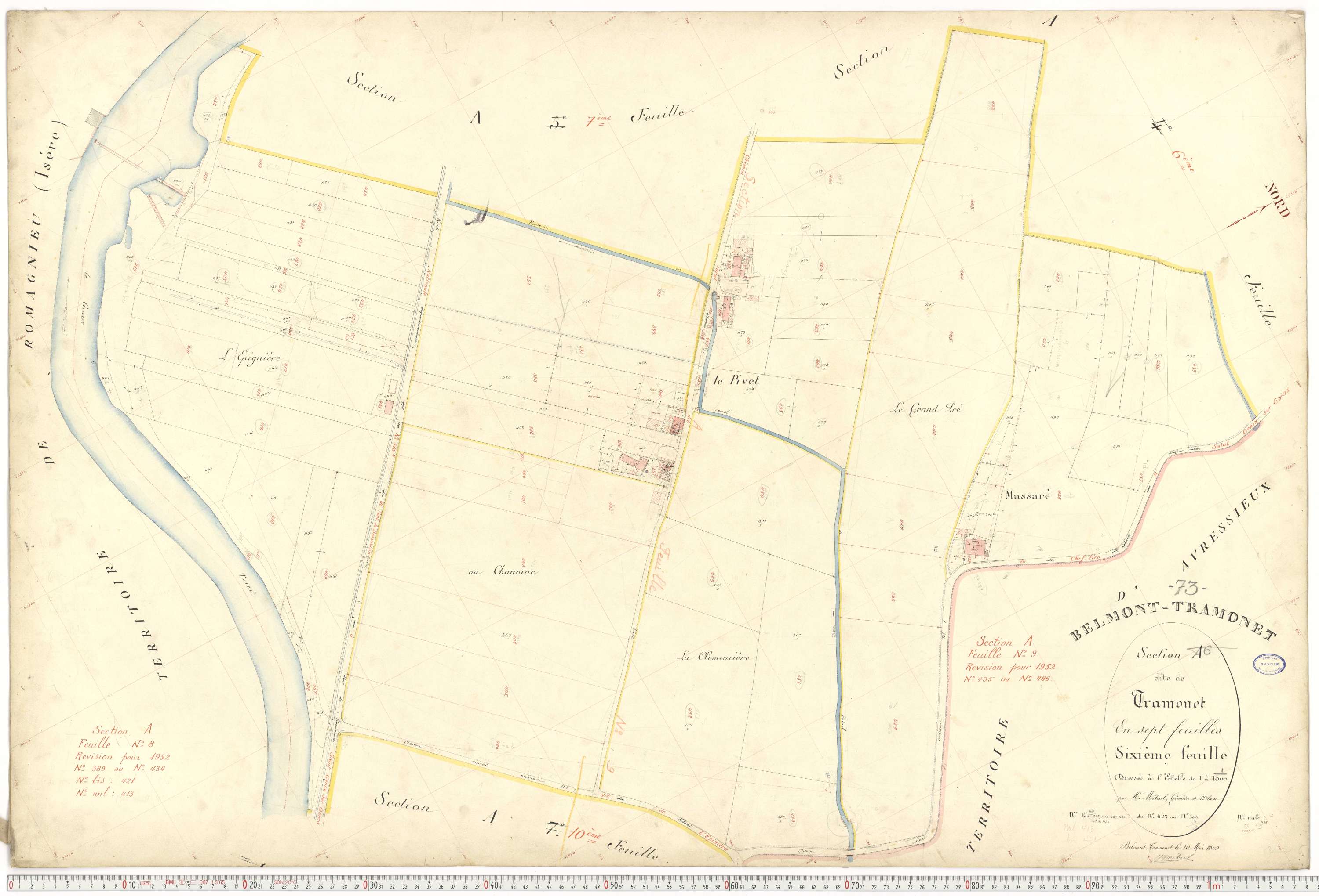 Belmont-Tramonet - Plans cadastraux du premier cadastre français.