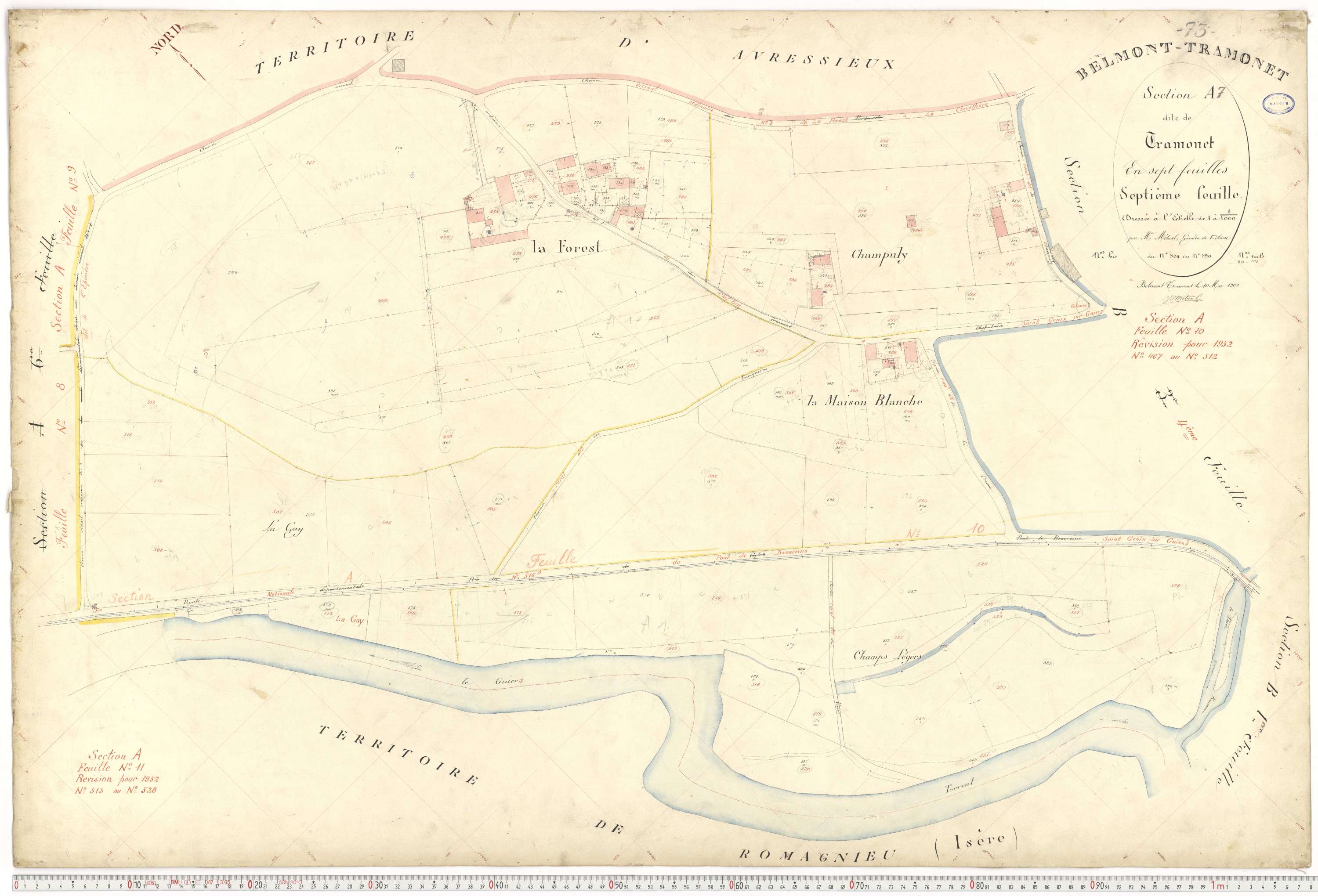 Belmont-Tramonet - Plans cadastraux du premier cadastre français.