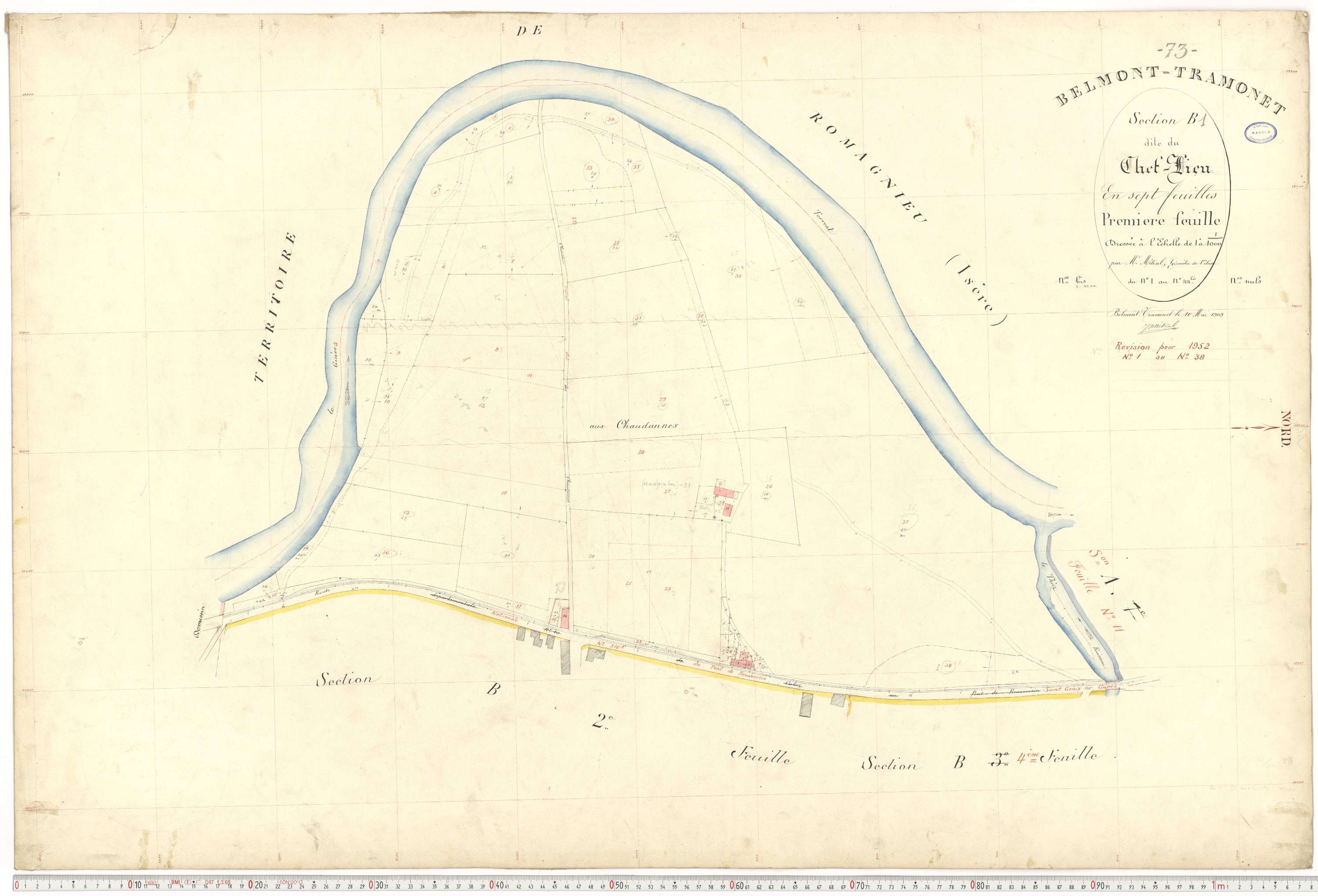 Belmont-Tramonet - Plans cadastraux du premier cadastre français.