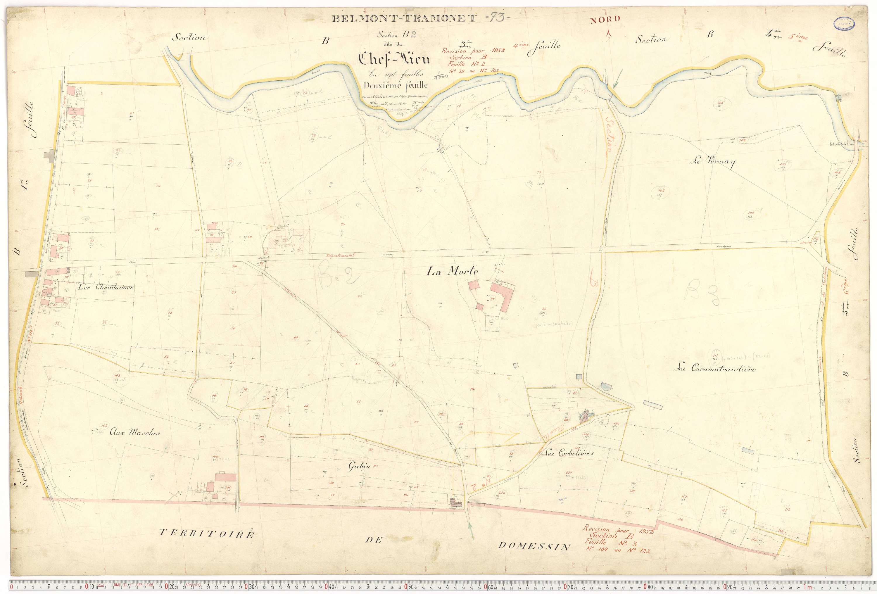 Belmont-Tramonet - Plans cadastraux du premier cadastre français.