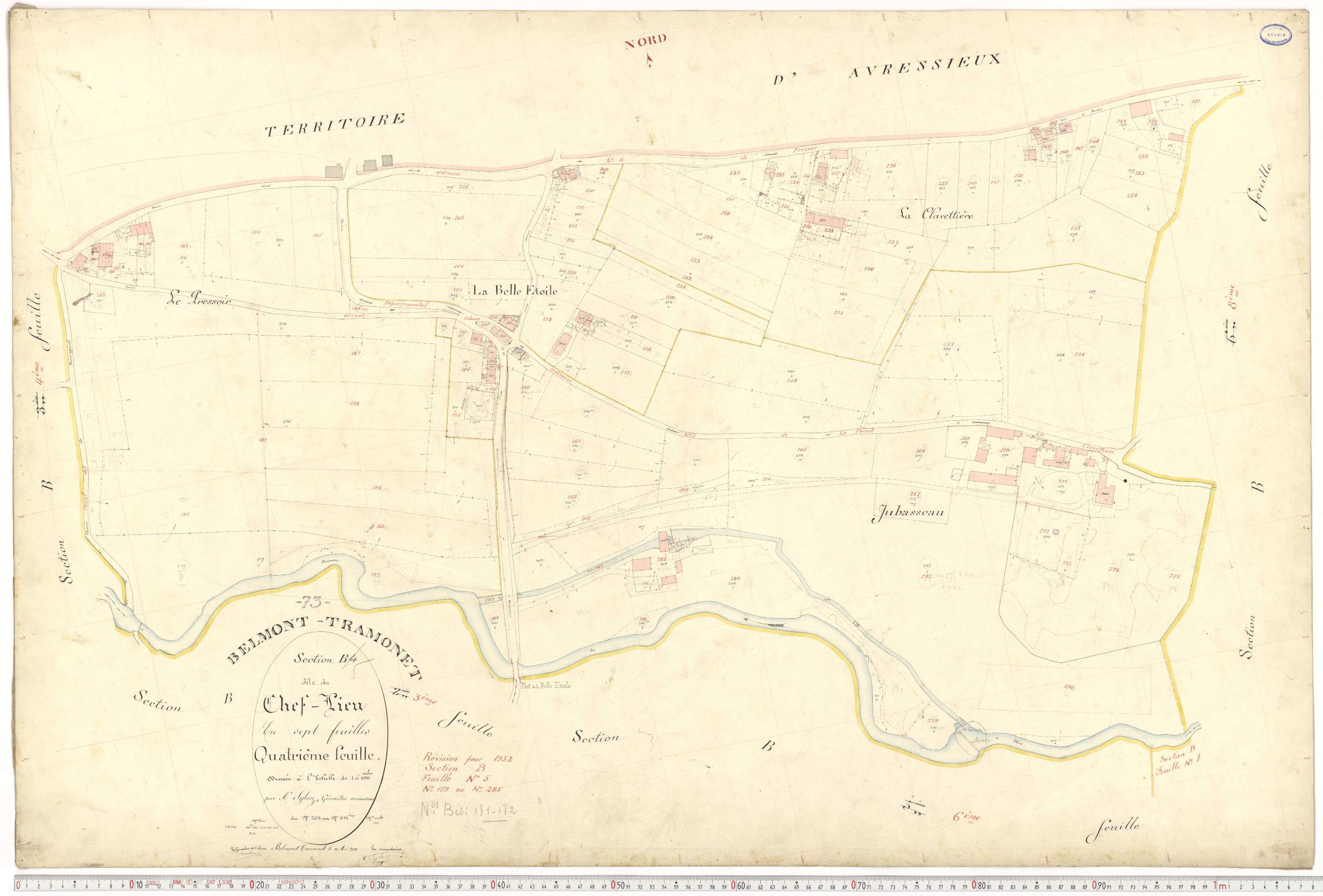 Belmont-Tramonet - Plans cadastraux du premier cadastre français.