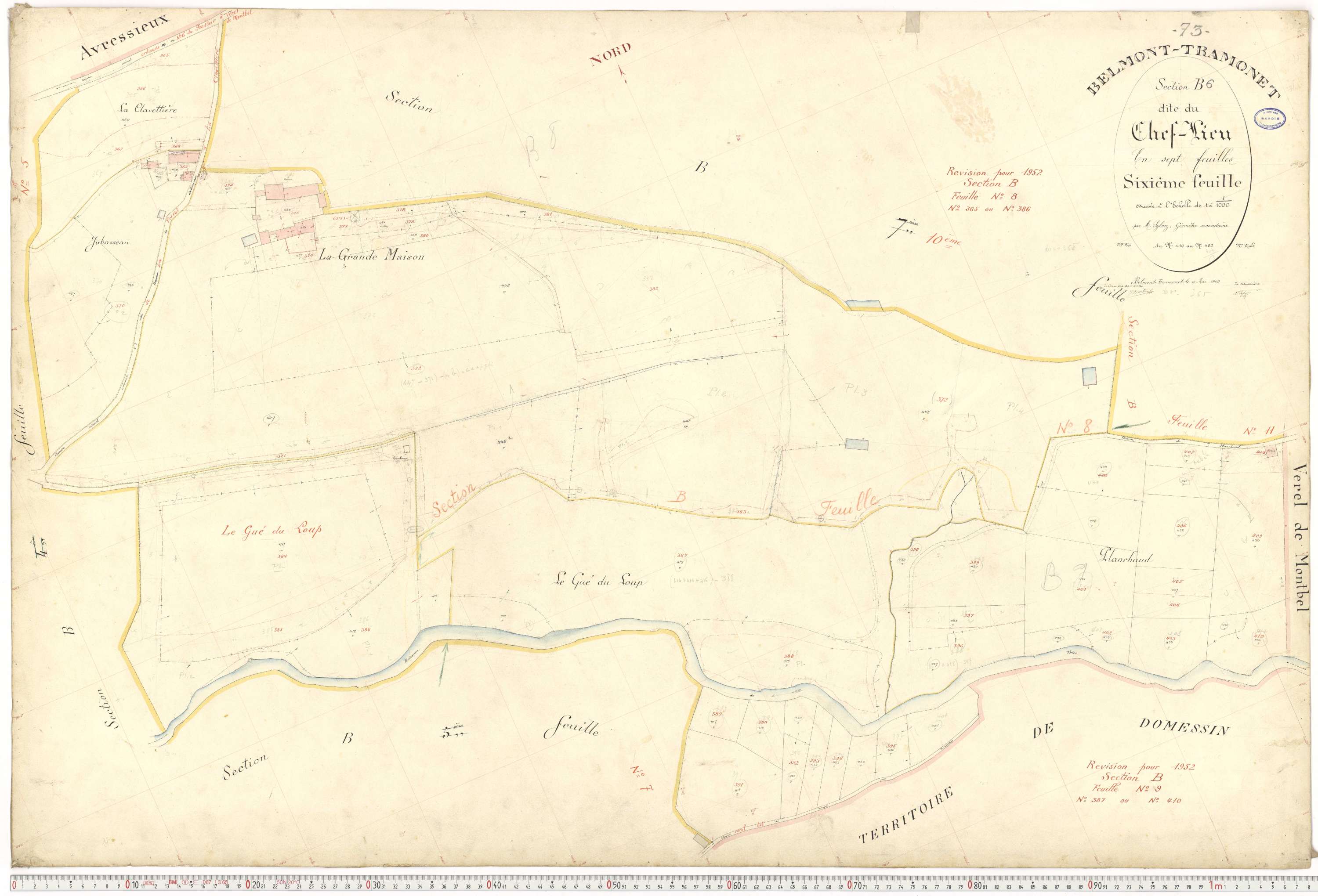 Belmont-Tramonet - Plans cadastraux du premier cadastre français.