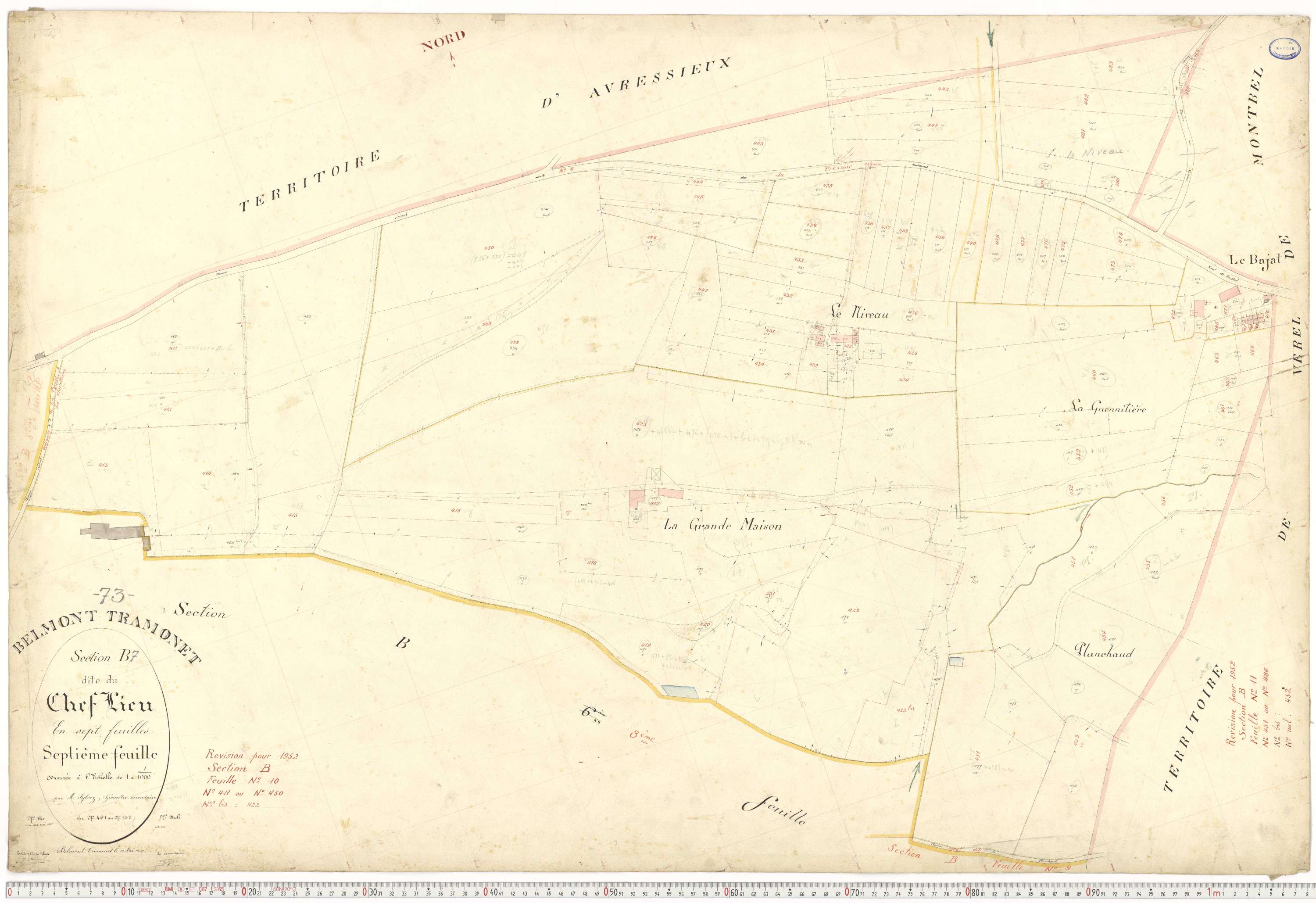 Belmont-Tramonet - Plans cadastraux du premier cadastre français.