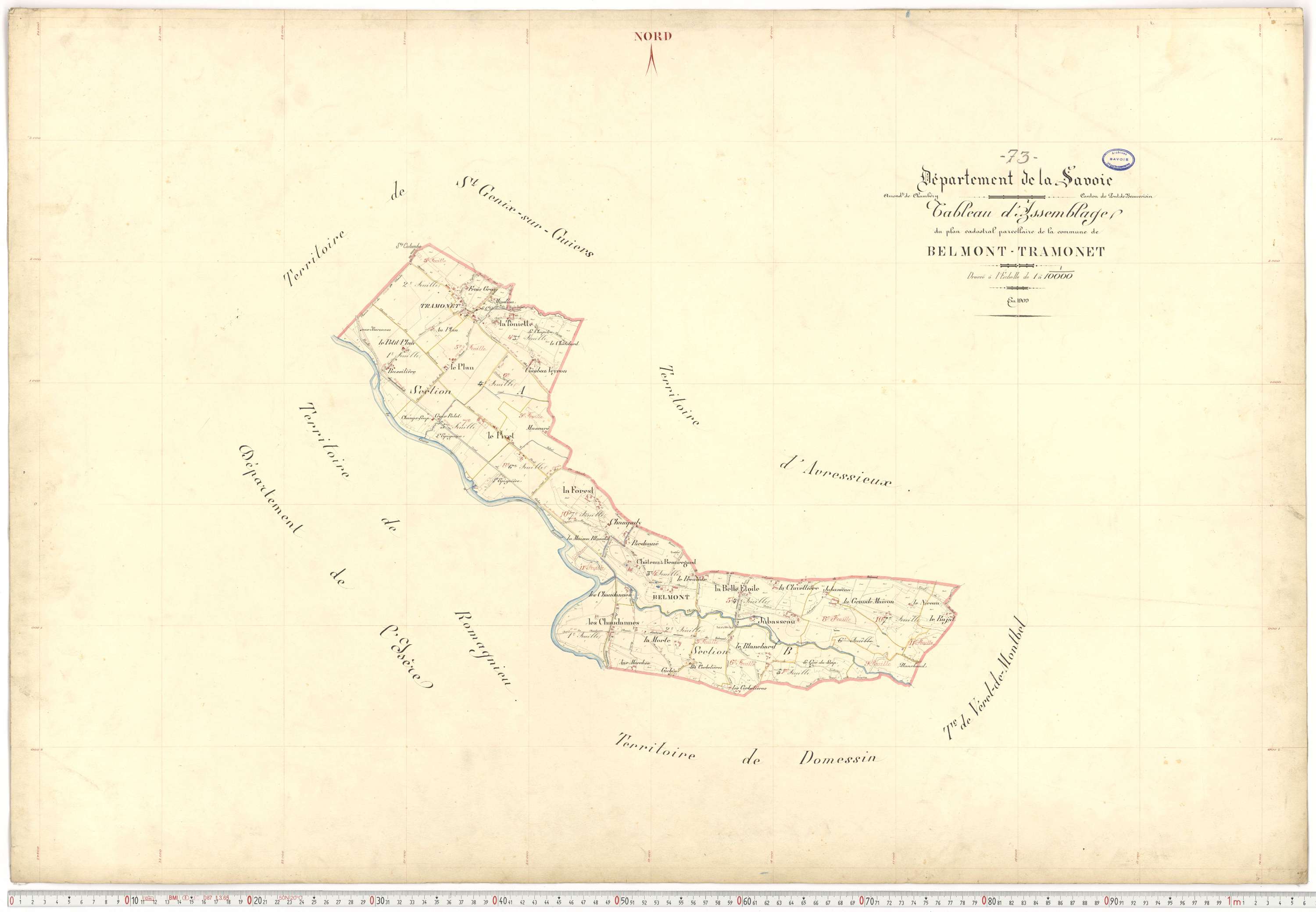 Belmont-Tramonet - Plans cadastraux du premier cadastre français.