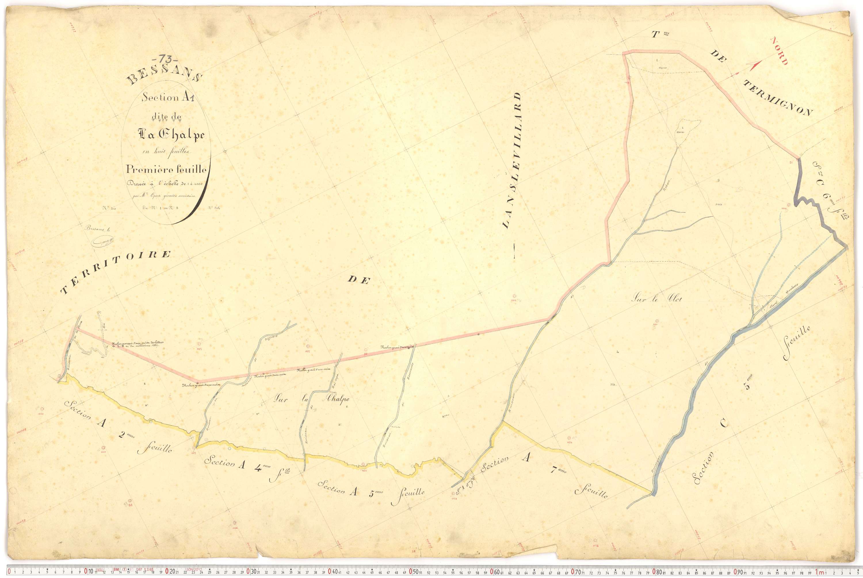 Bessans - Plans cadastraux du premier cadastre français.