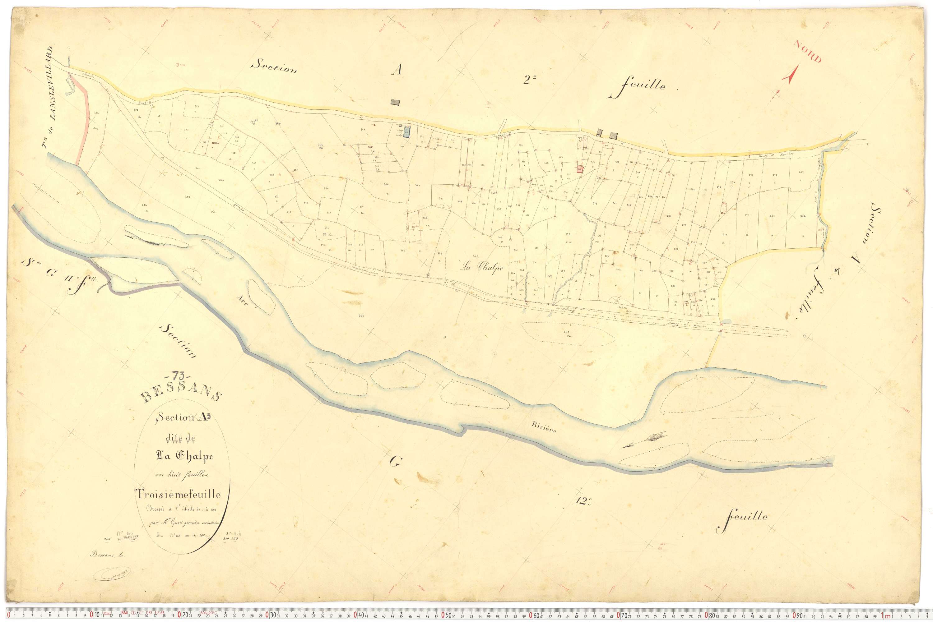 Bessans - Plans cadastraux du premier cadastre français.
