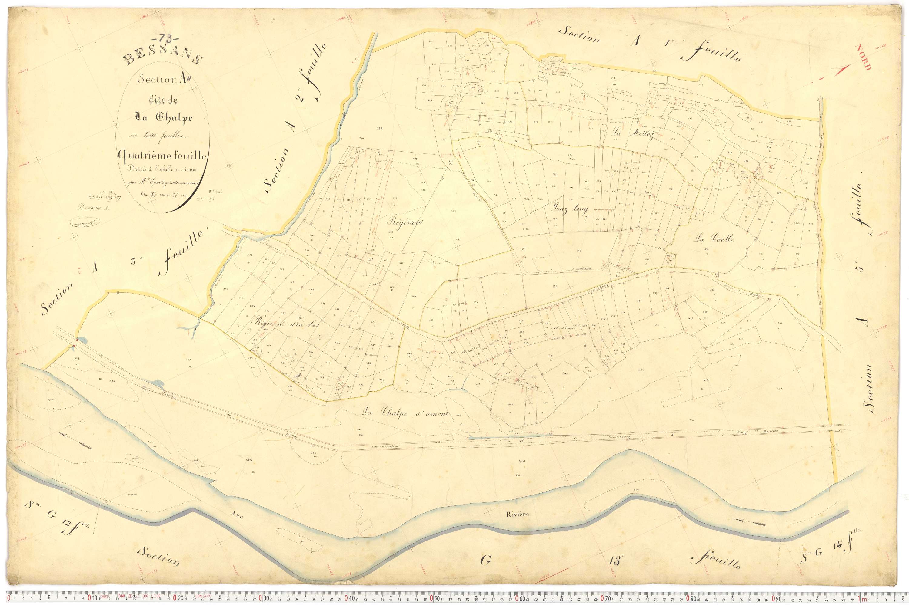 Bessans - Plans cadastraux du premier cadastre français.