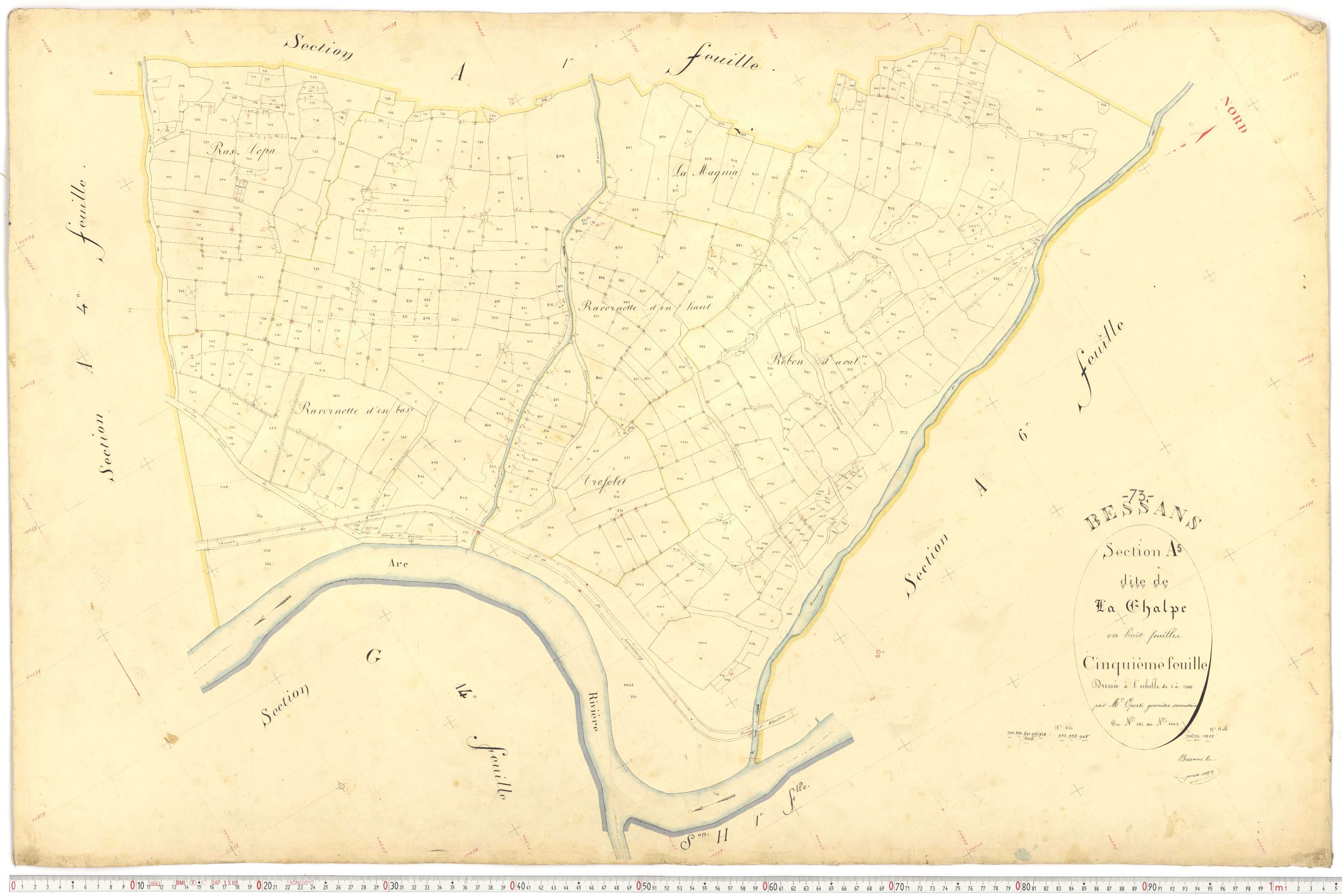 Bessans - Plans cadastraux du premier cadastre français.