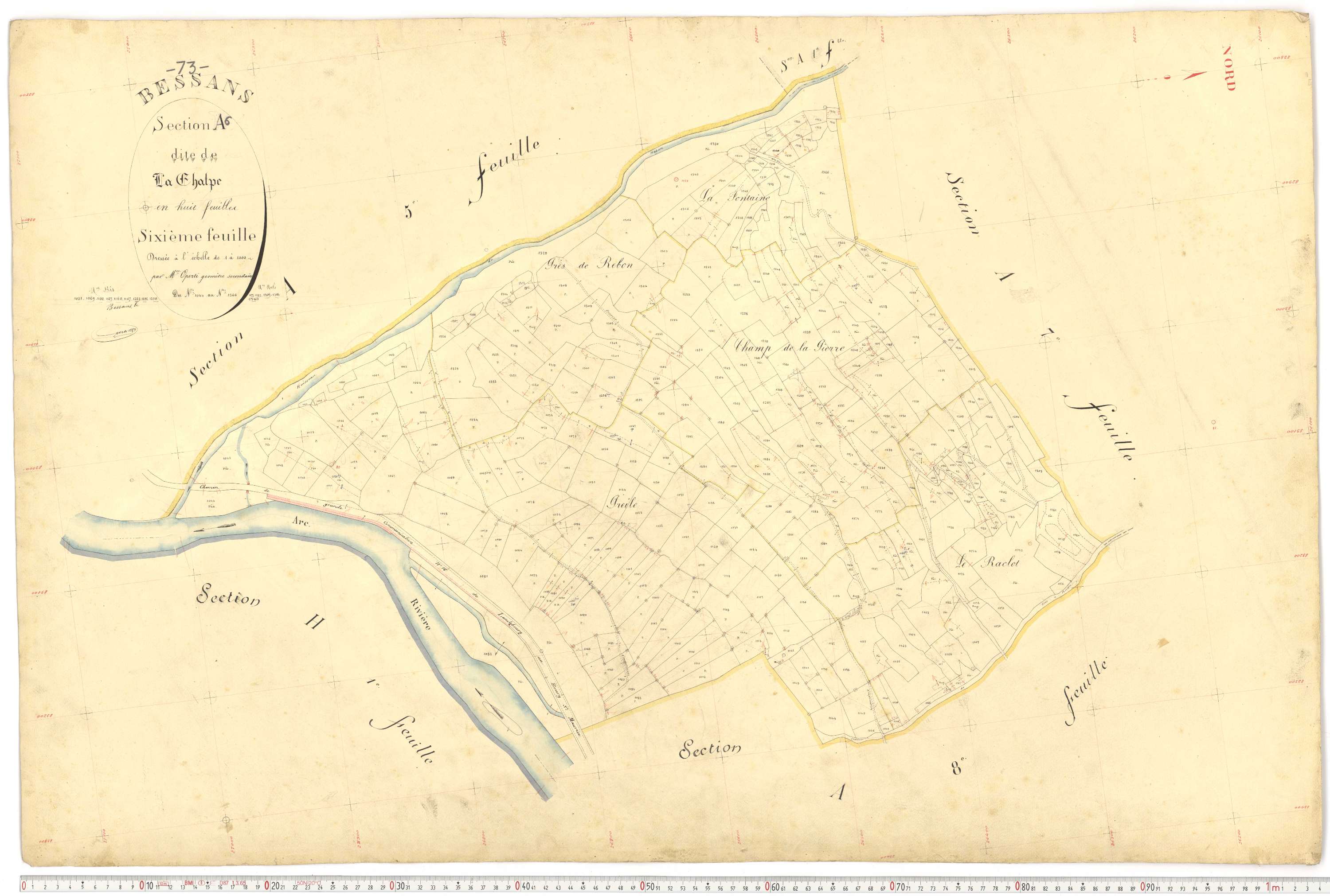 Bessans - Plans cadastraux du premier cadastre français.