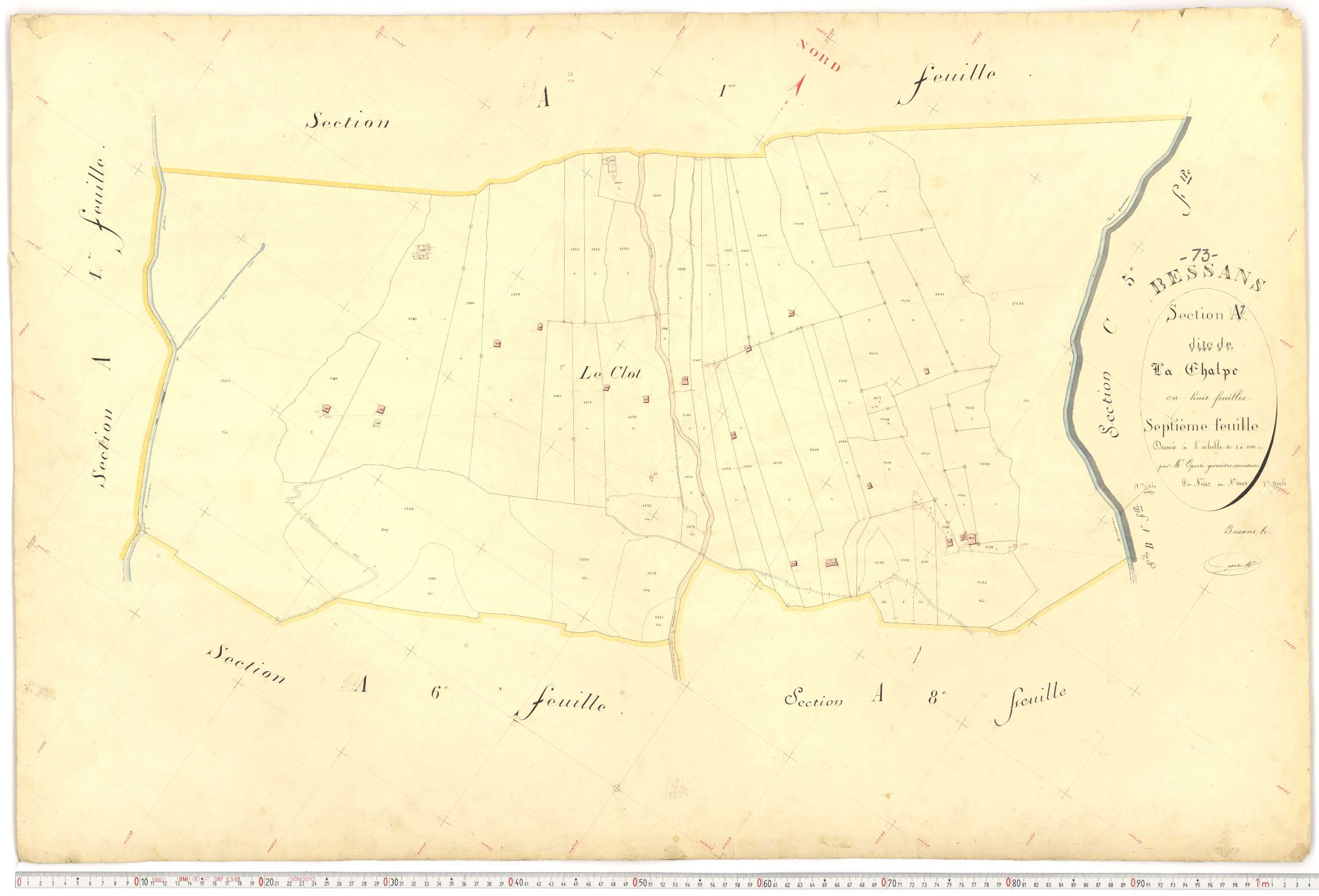 Bessans - Plans cadastraux du premier cadastre français.