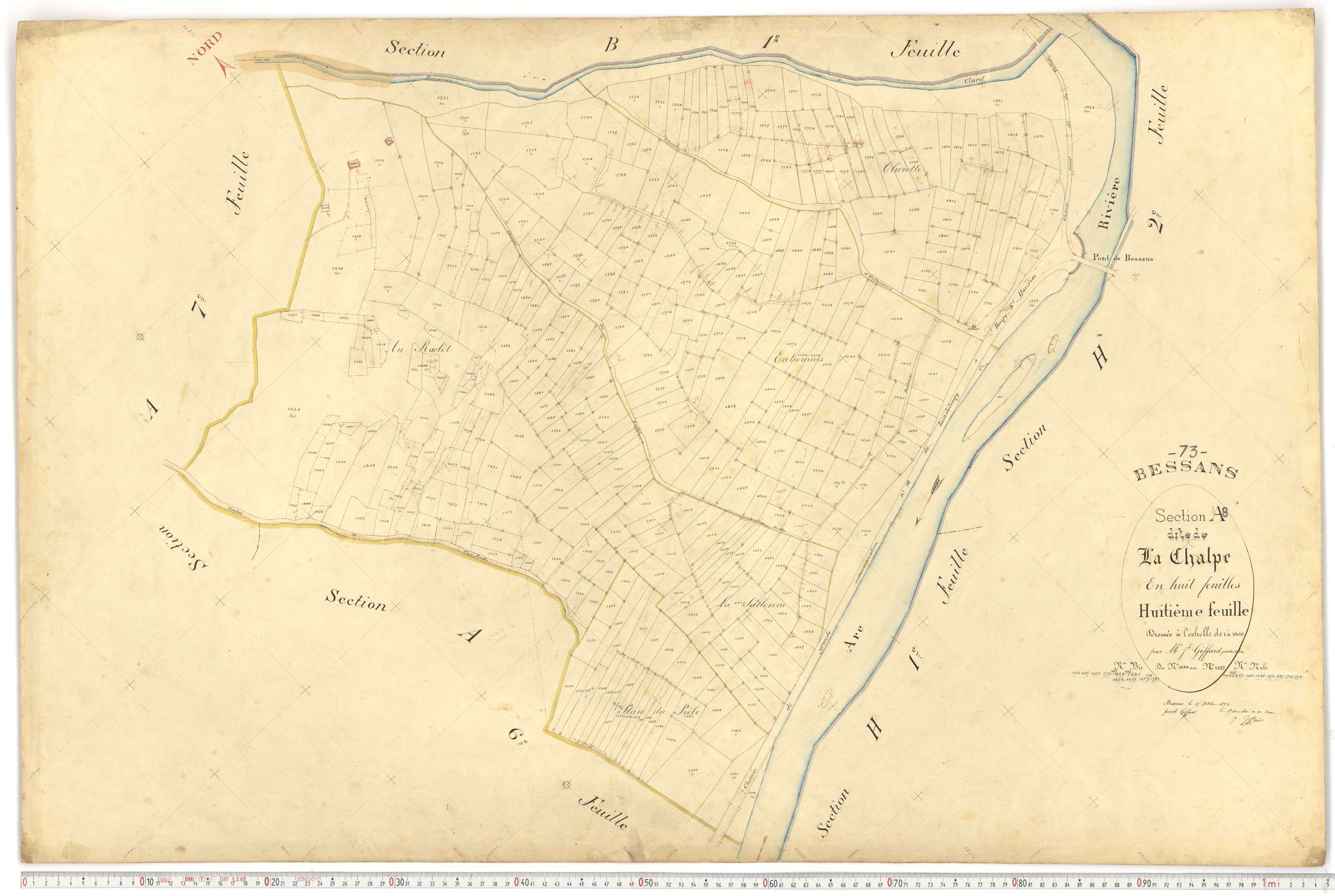 Bessans - Plans cadastraux du premier cadastre français.