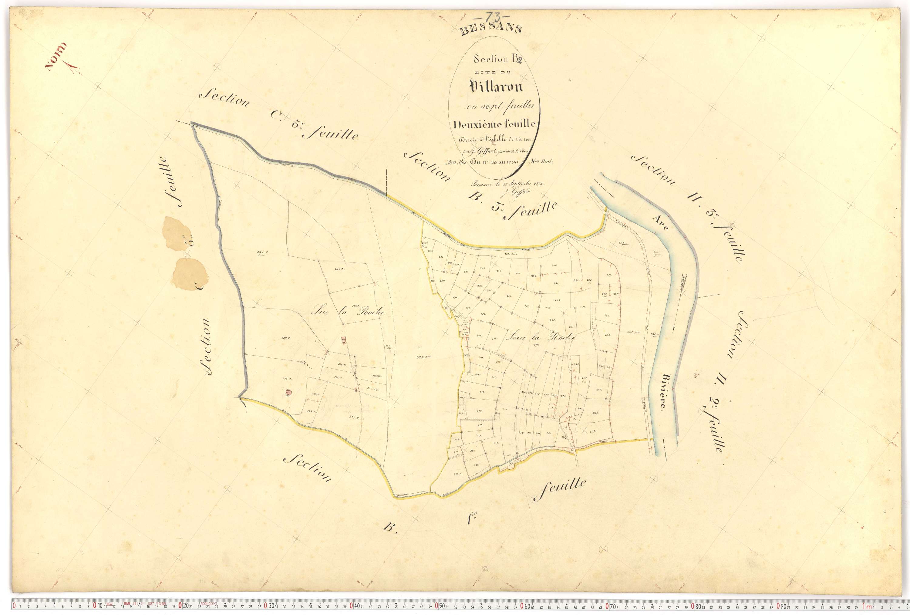 Bessans - Plans cadastraux du premier cadastre français.
