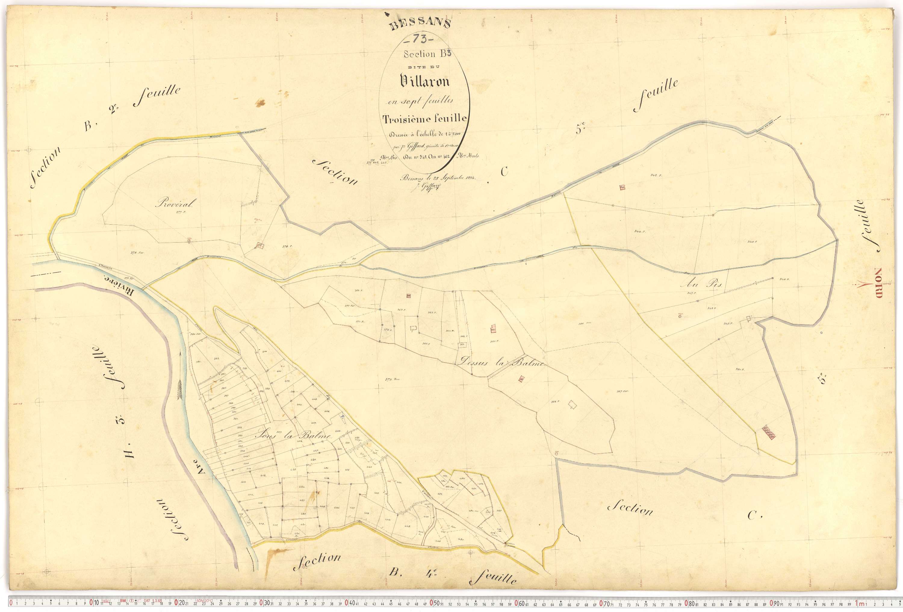 Bessans - Plans cadastraux du premier cadastre français.