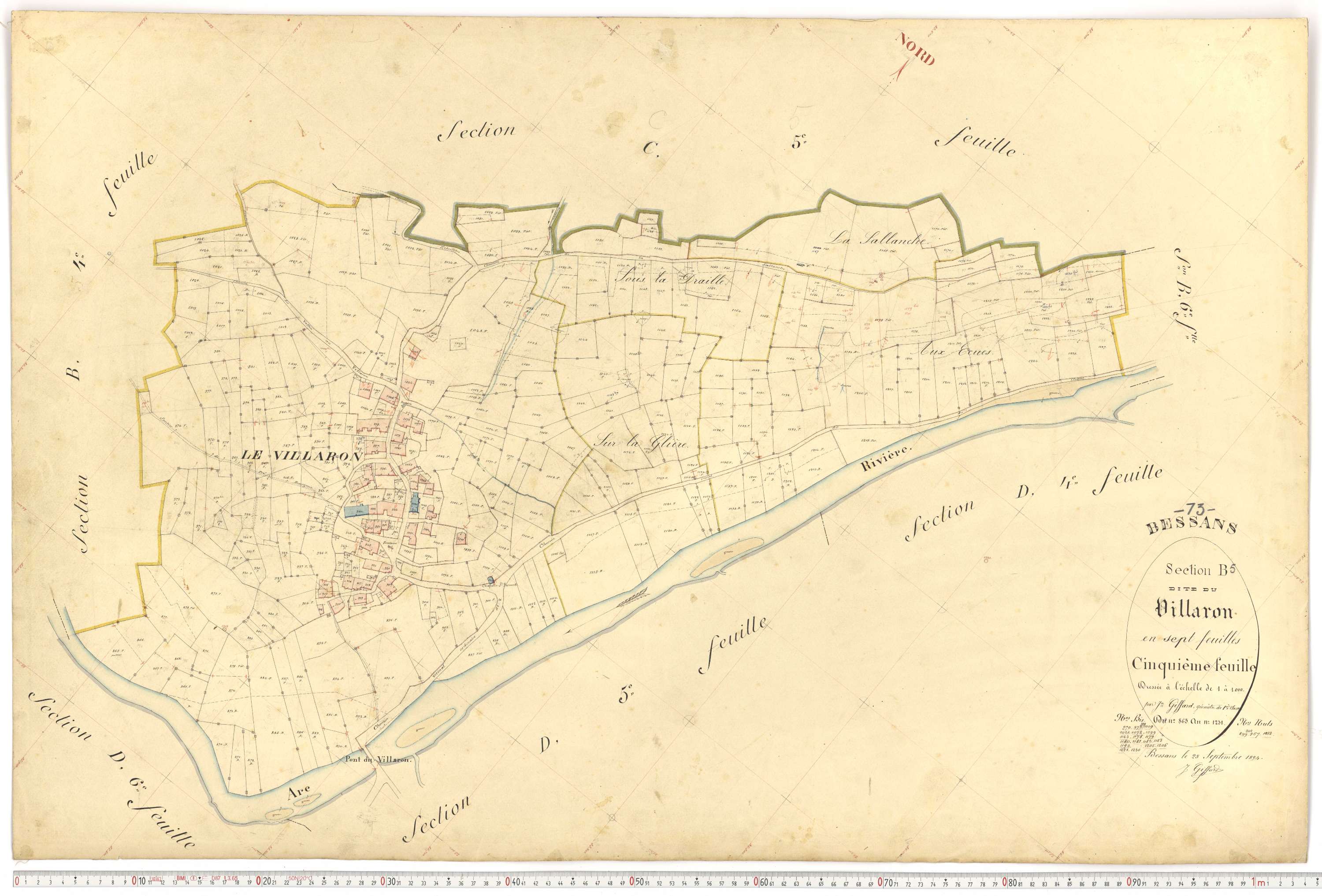 Bessans - Plans cadastraux du premier cadastre français.