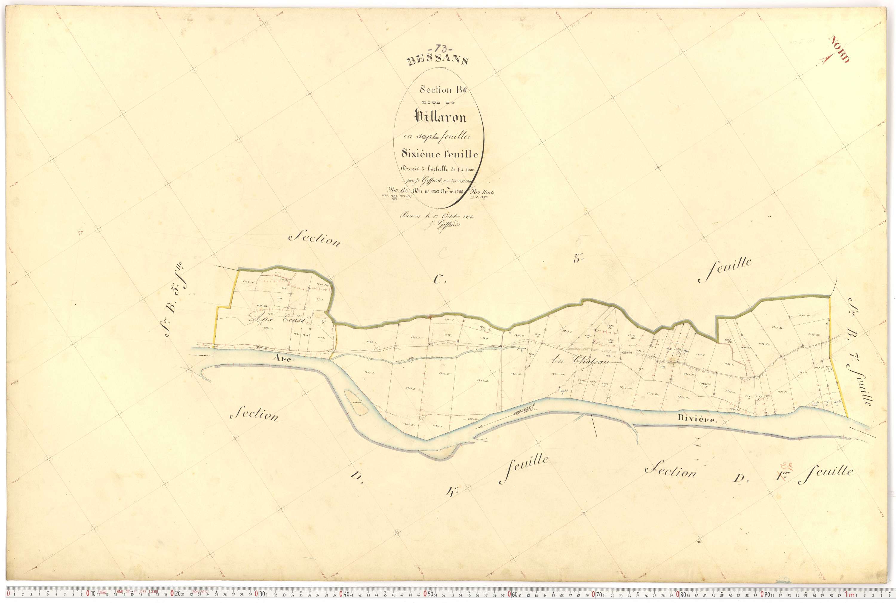 Bessans - Plans cadastraux du premier cadastre français.