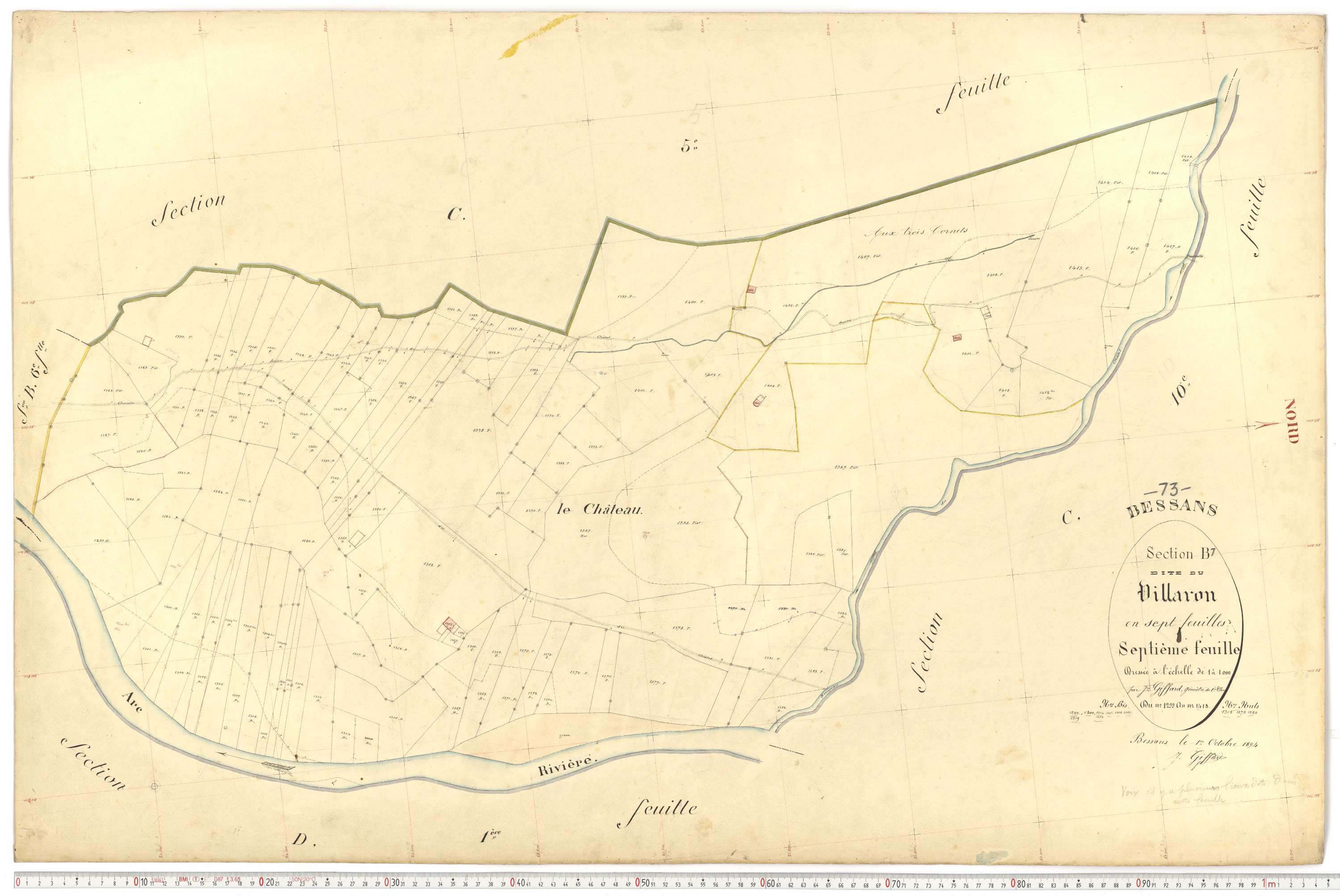 Bessans - Plans cadastraux du premier cadastre français.