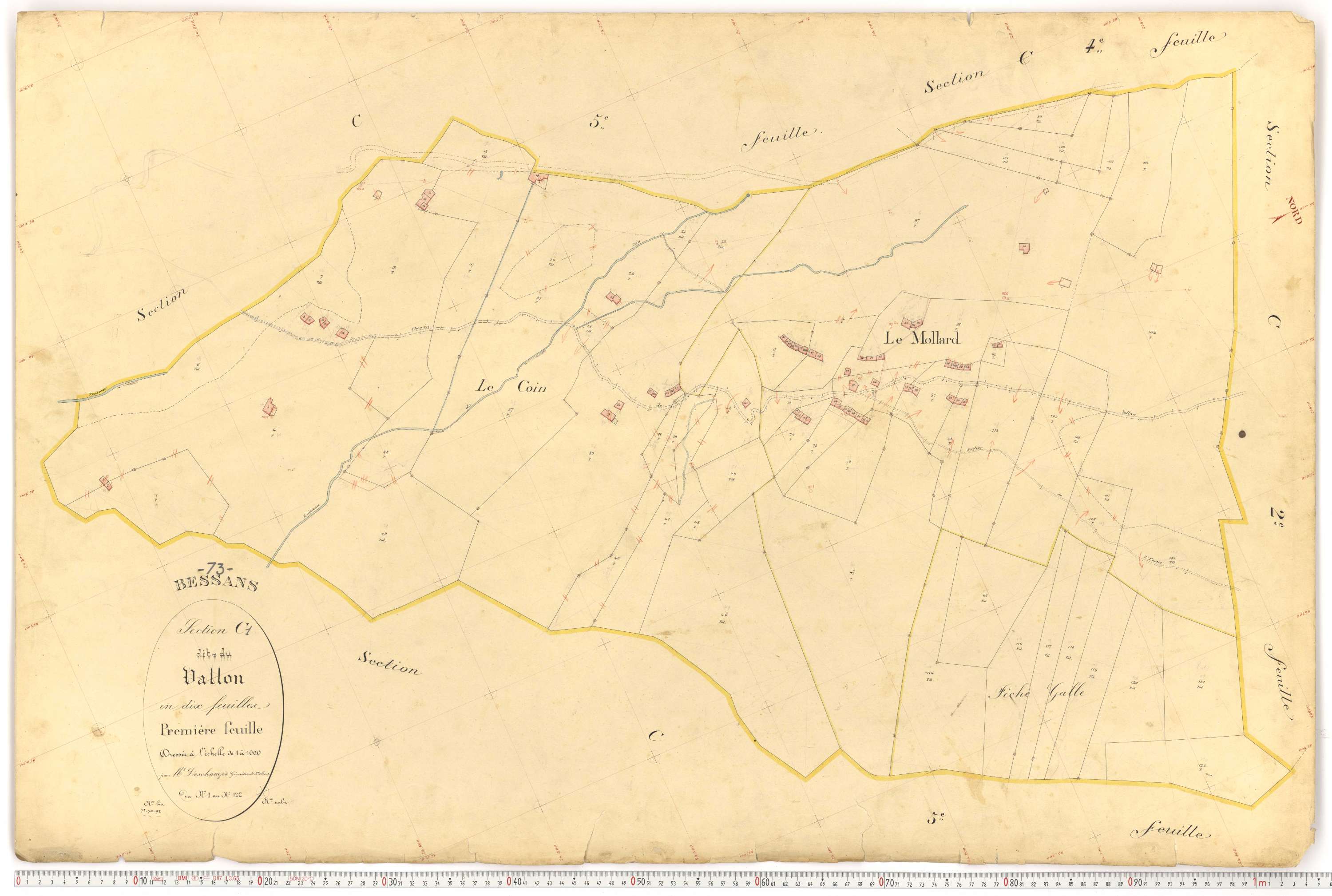 Bessans - Plans cadastraux du premier cadastre français.