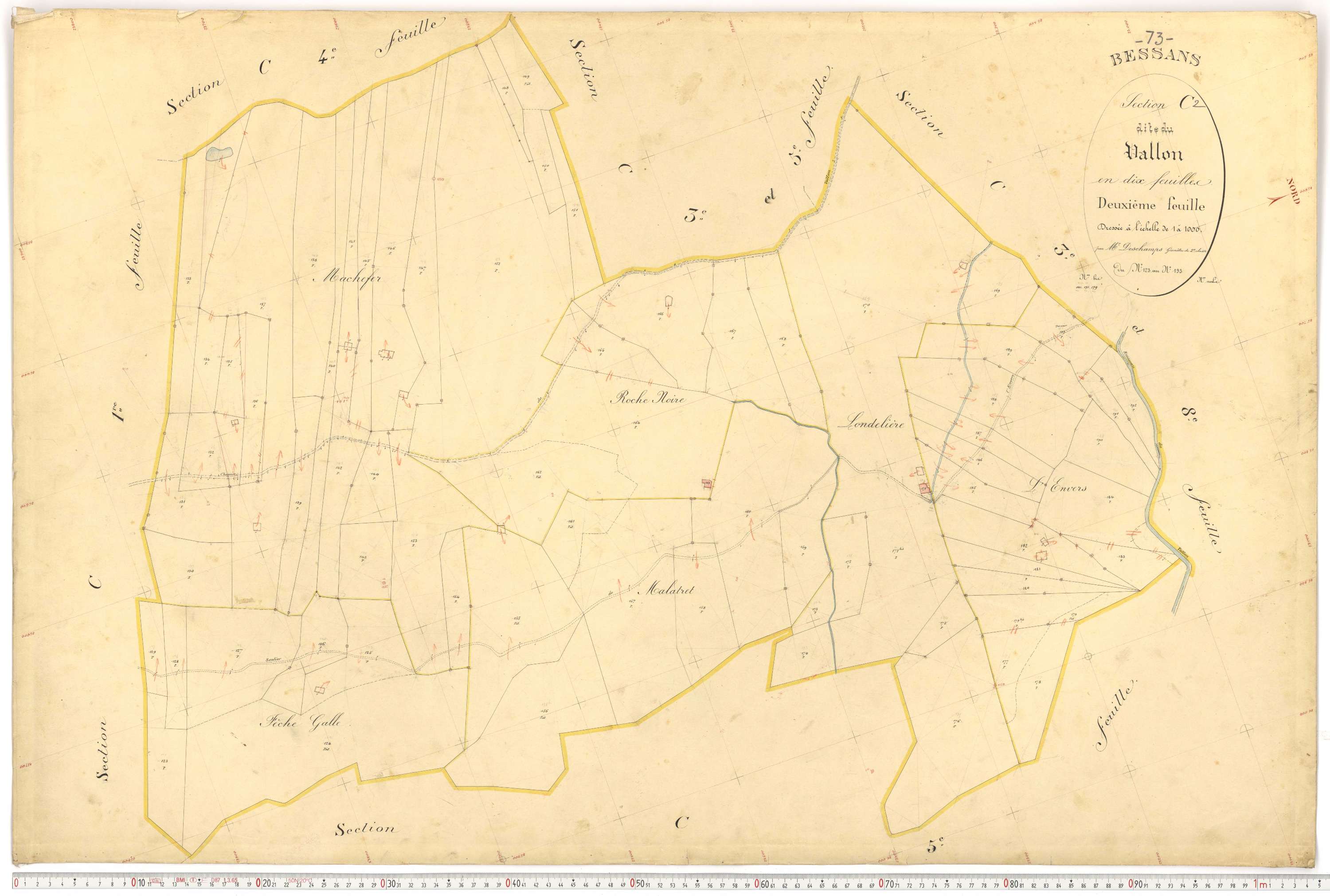 Bessans - Plans cadastraux du premier cadastre français.