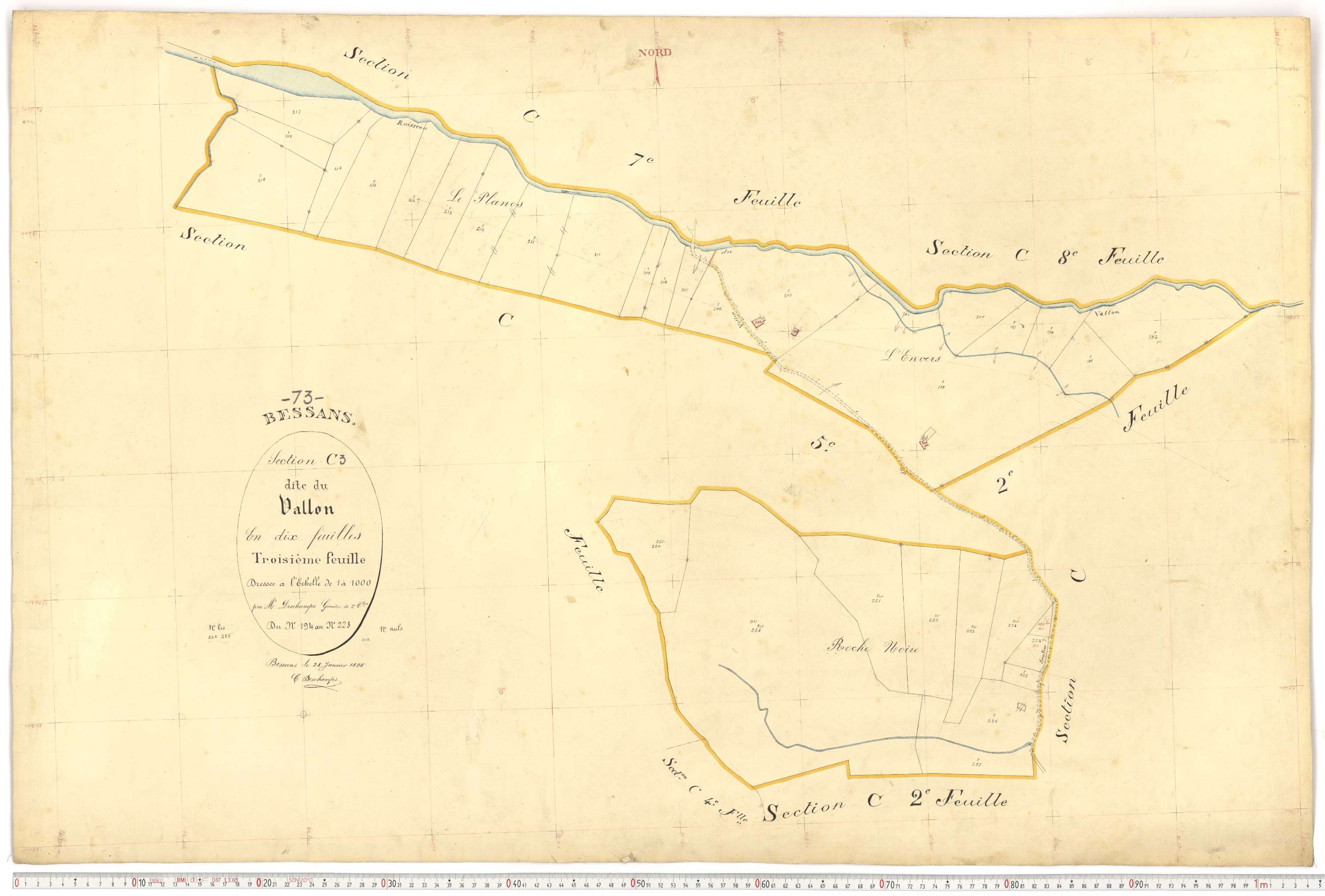 Bessans - Plans cadastraux du premier cadastre français.