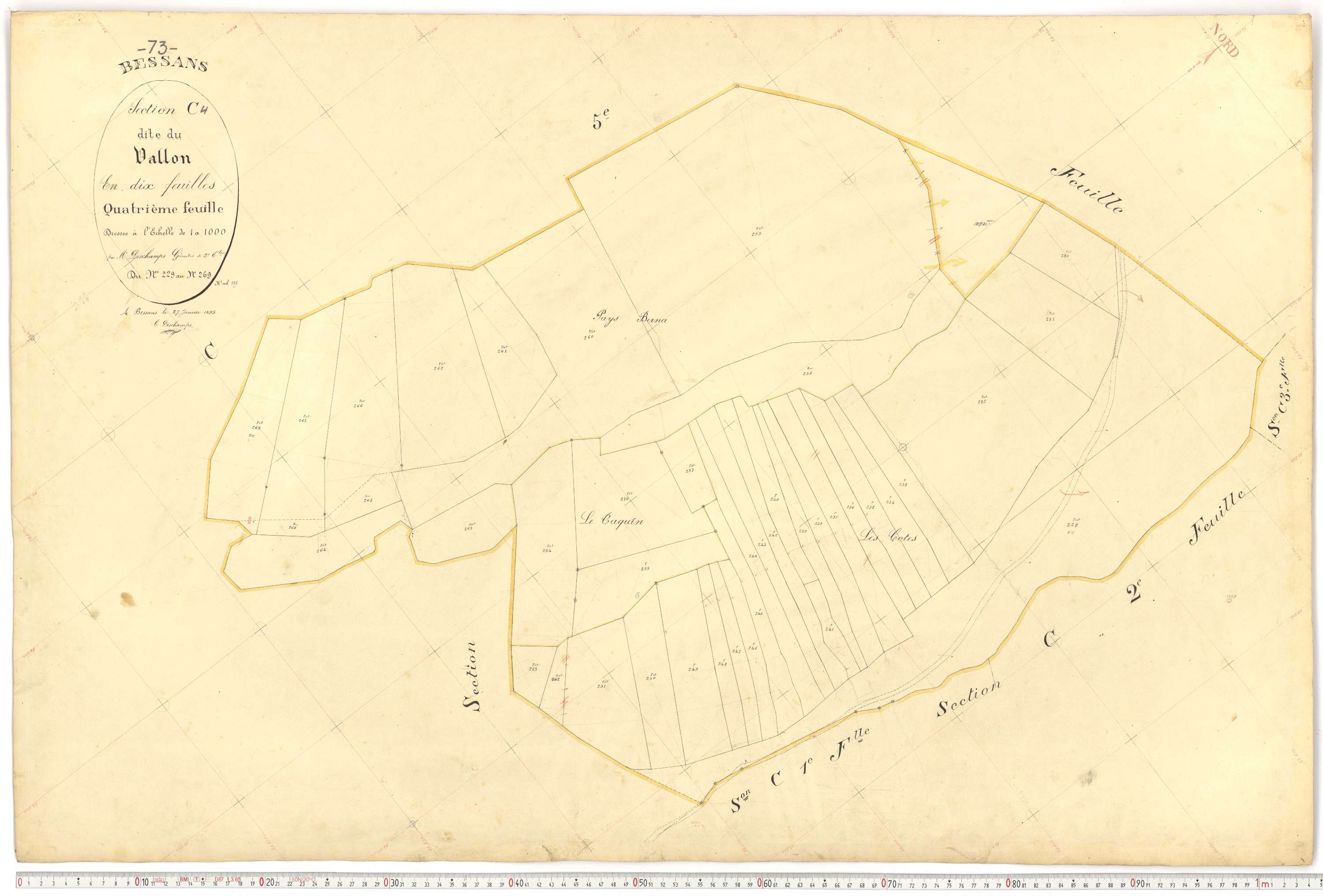 Bessans - Plans cadastraux du premier cadastre français.