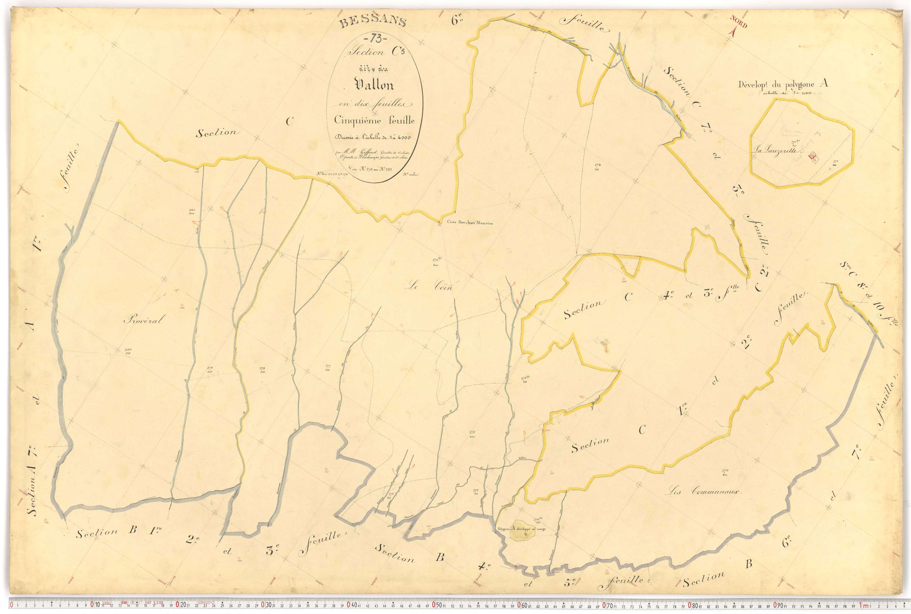 Bessans - Plans cadastraux du premier cadastre français.