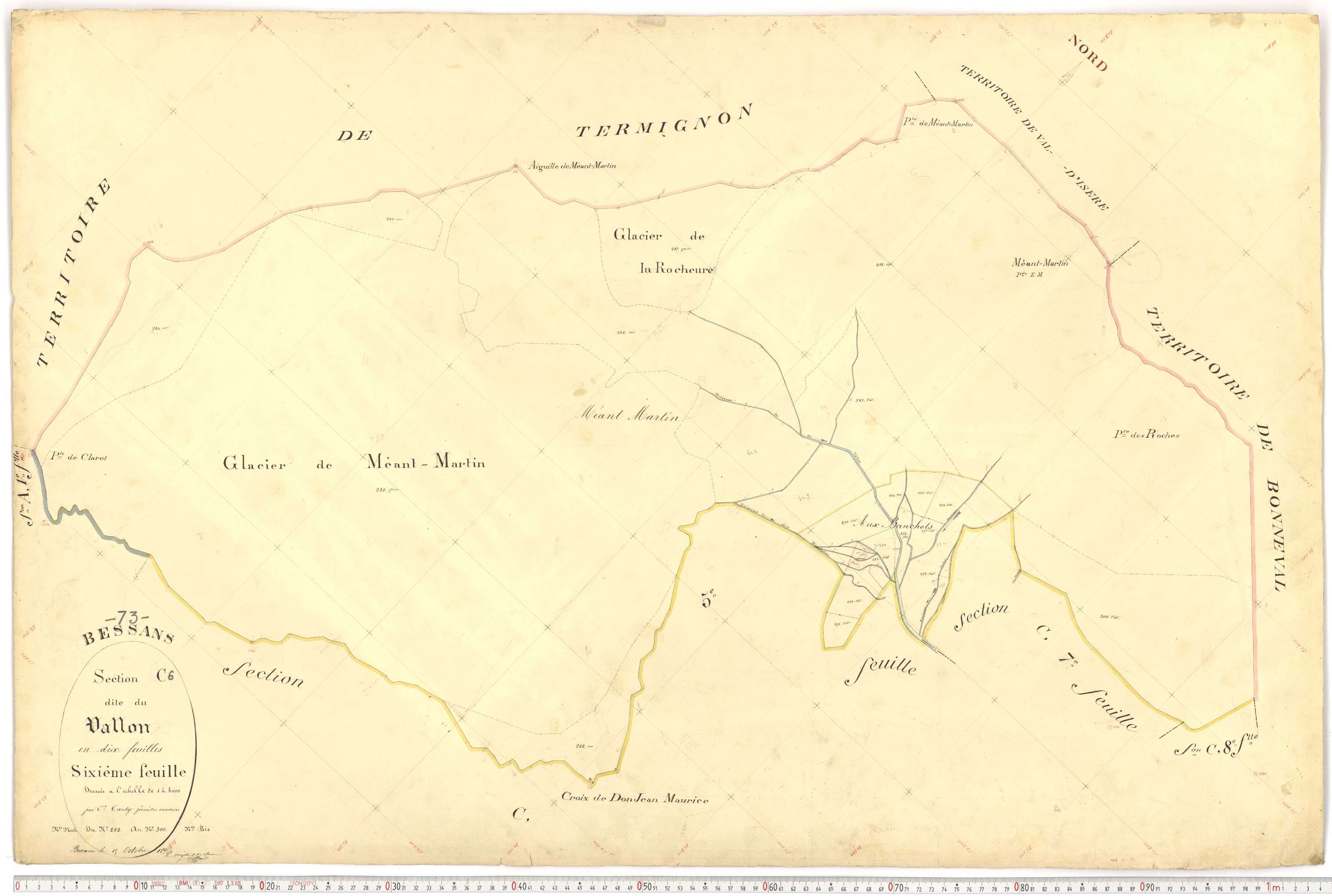 Bessans - Plans cadastraux du premier cadastre français.