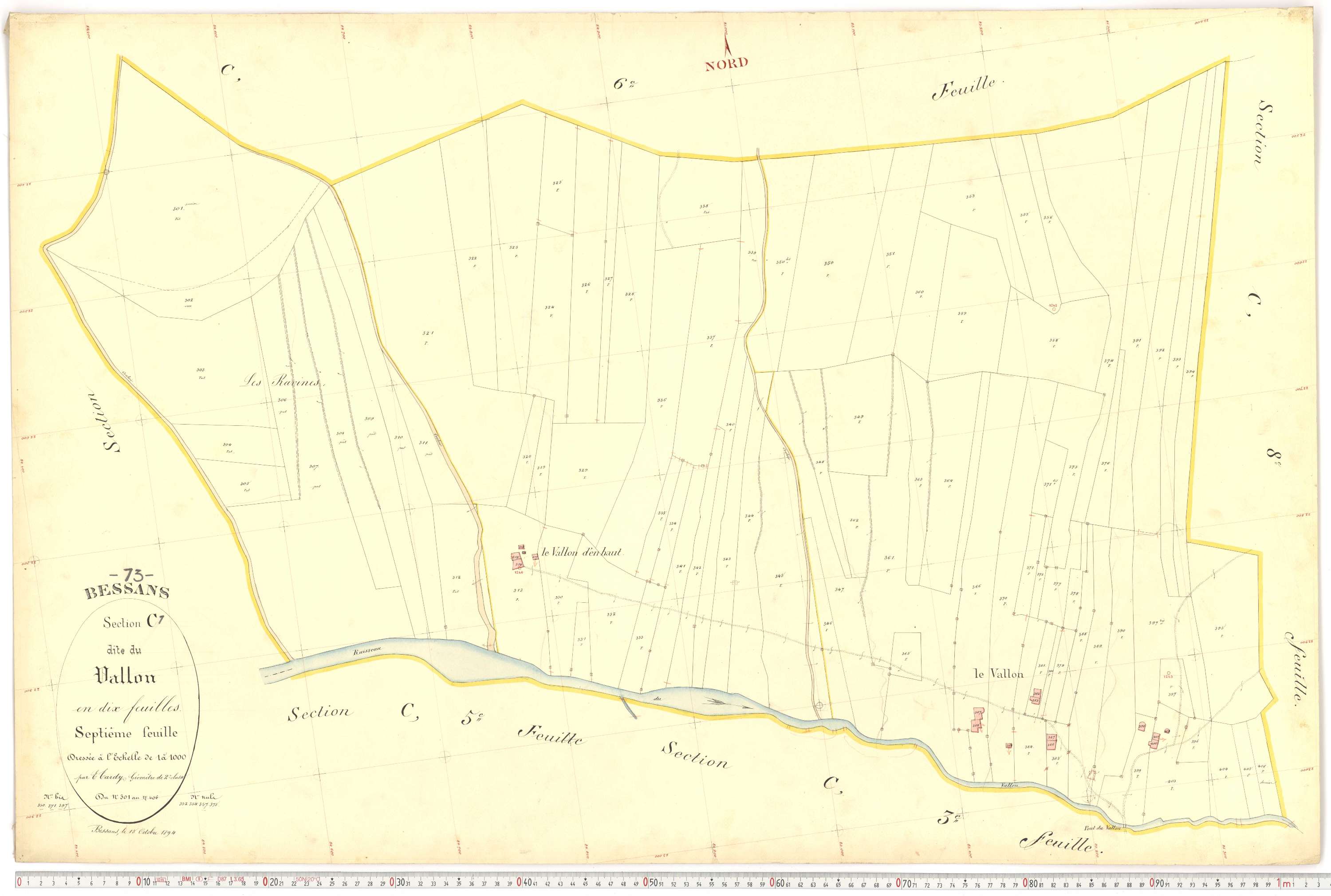 Bessans - Plans cadastraux du premier cadastre français.