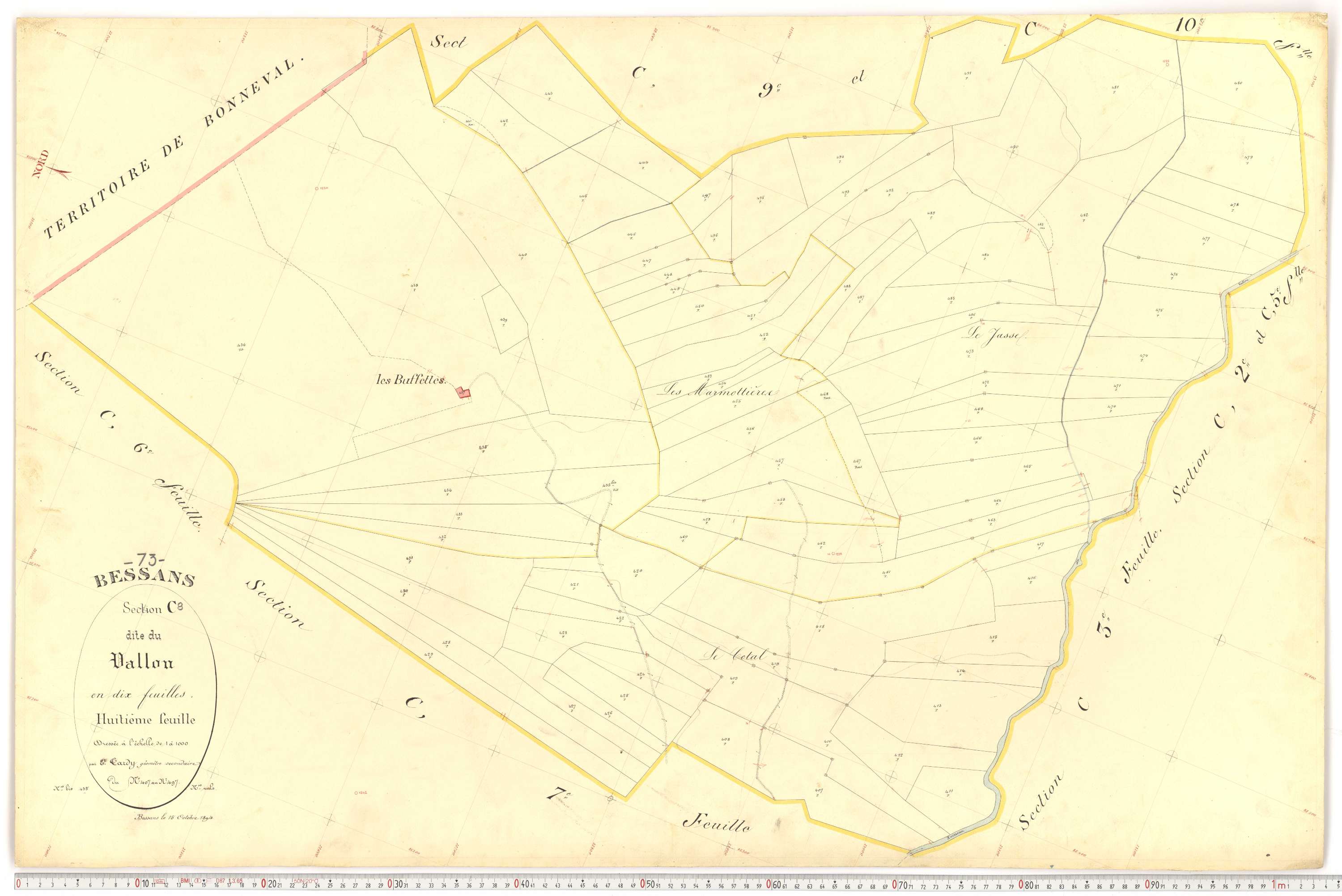 Bessans - Plans cadastraux du premier cadastre français.