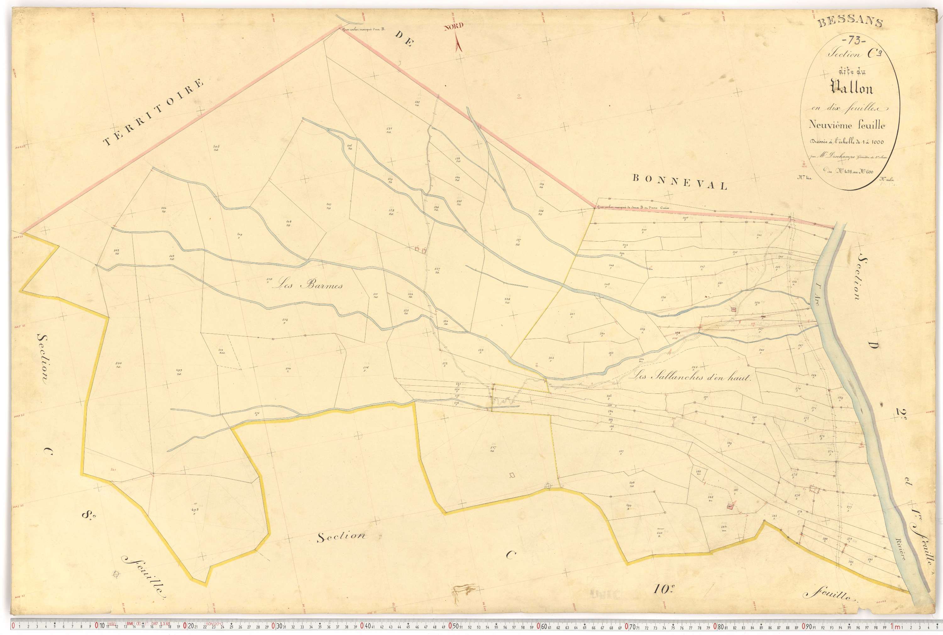 Bessans - Plans cadastraux du premier cadastre français.