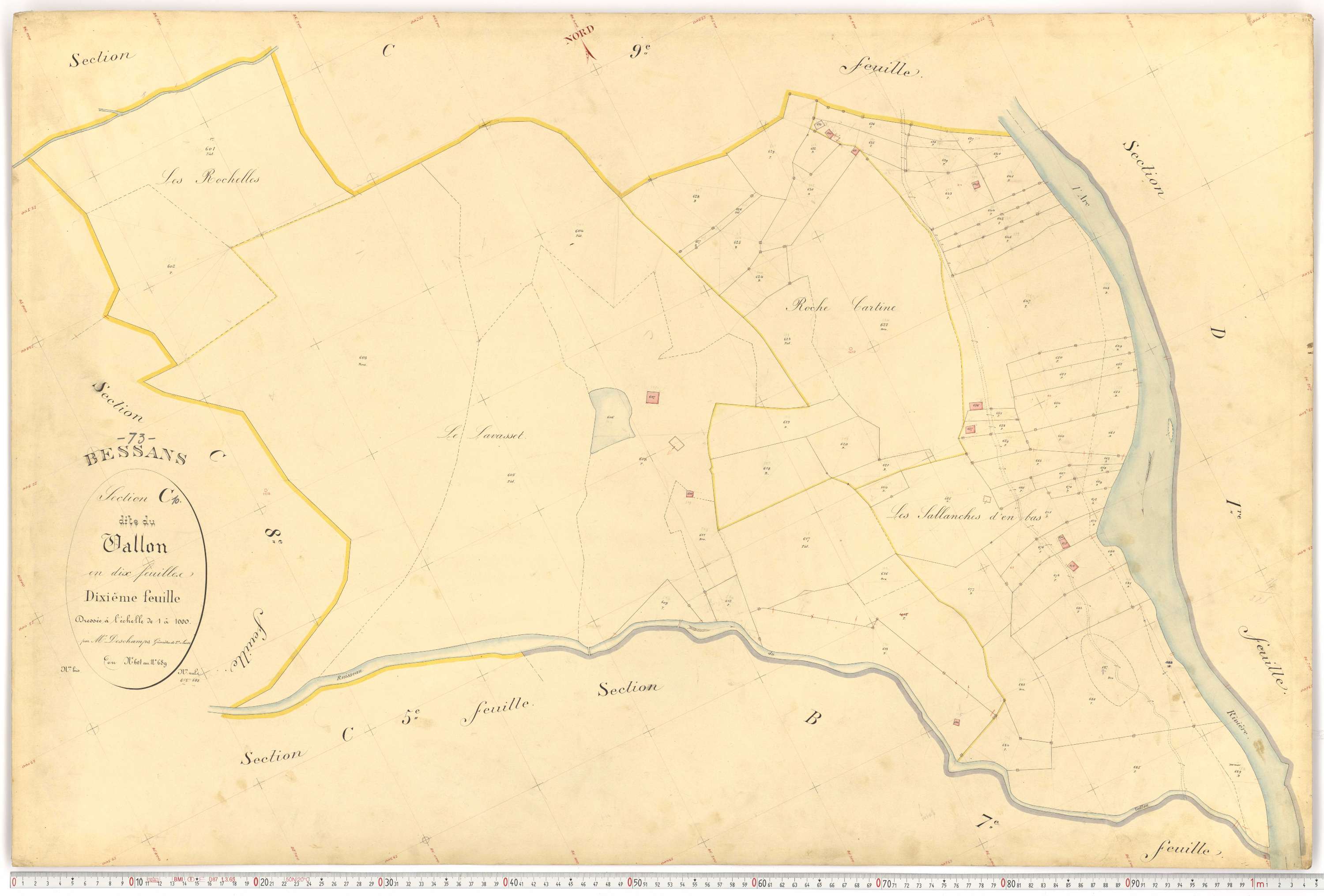 Bessans - Plans cadastraux du premier cadastre français.