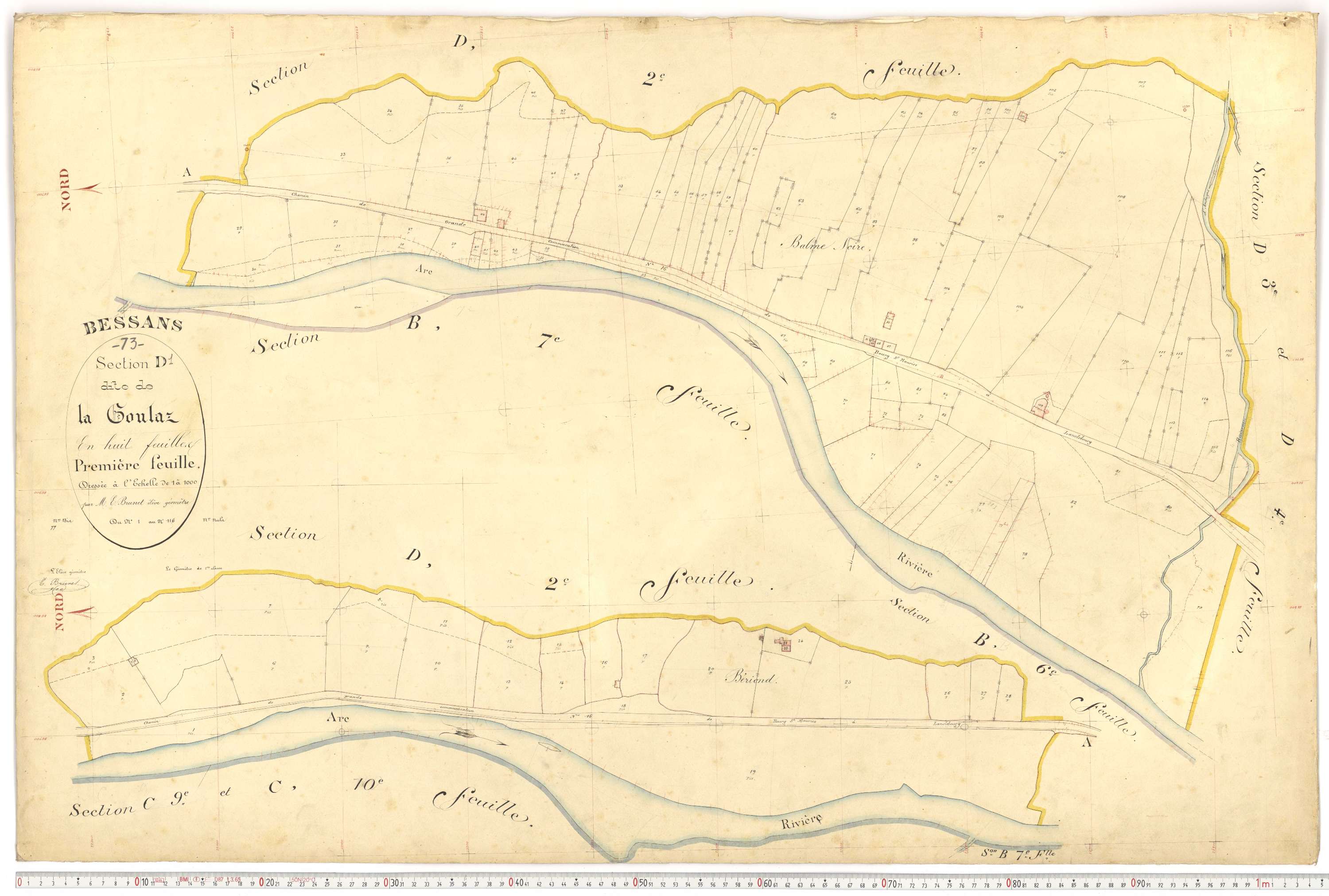 Bessans - Plans cadastraux du premier cadastre français.