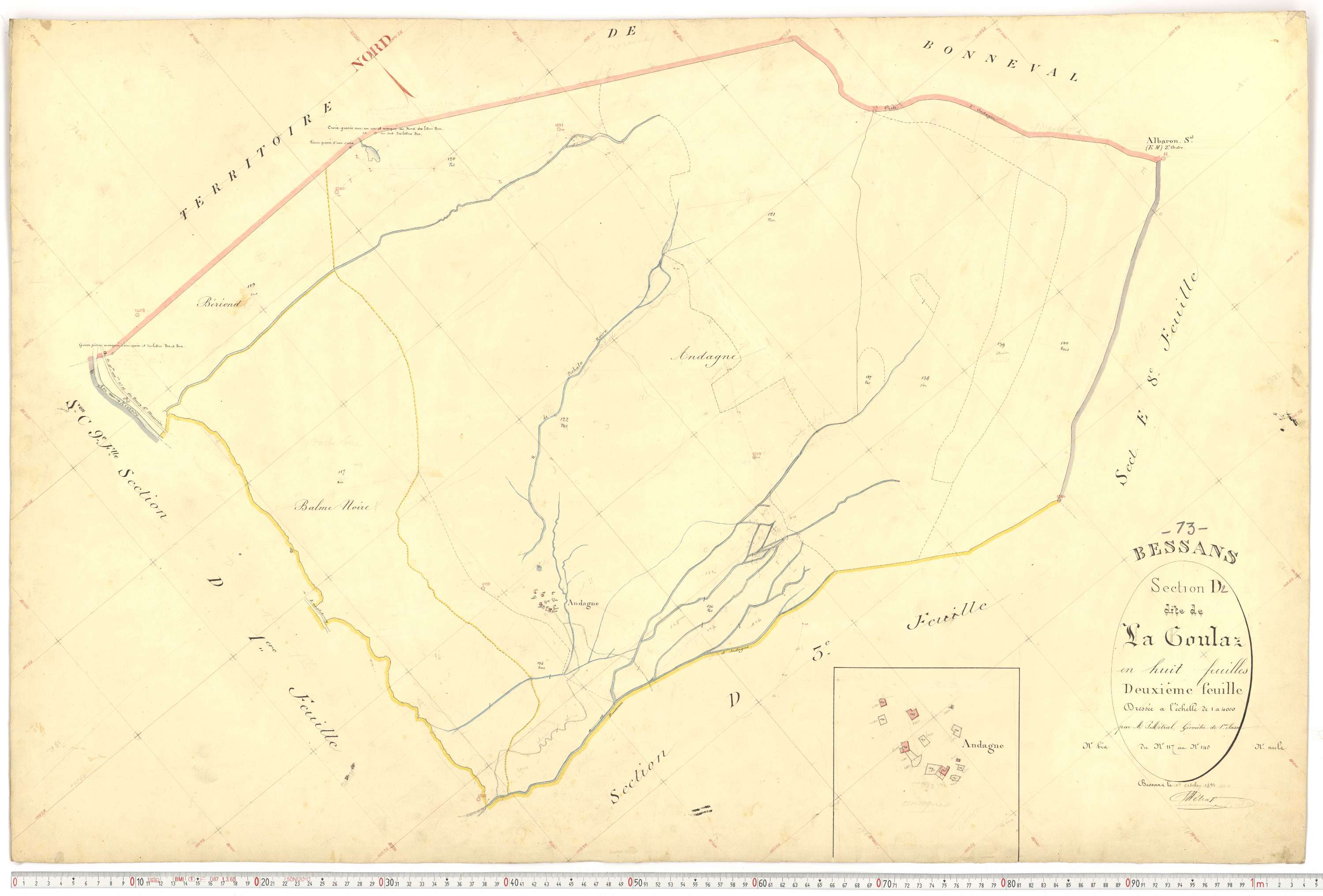 Bessans - Plans cadastraux du premier cadastre français.