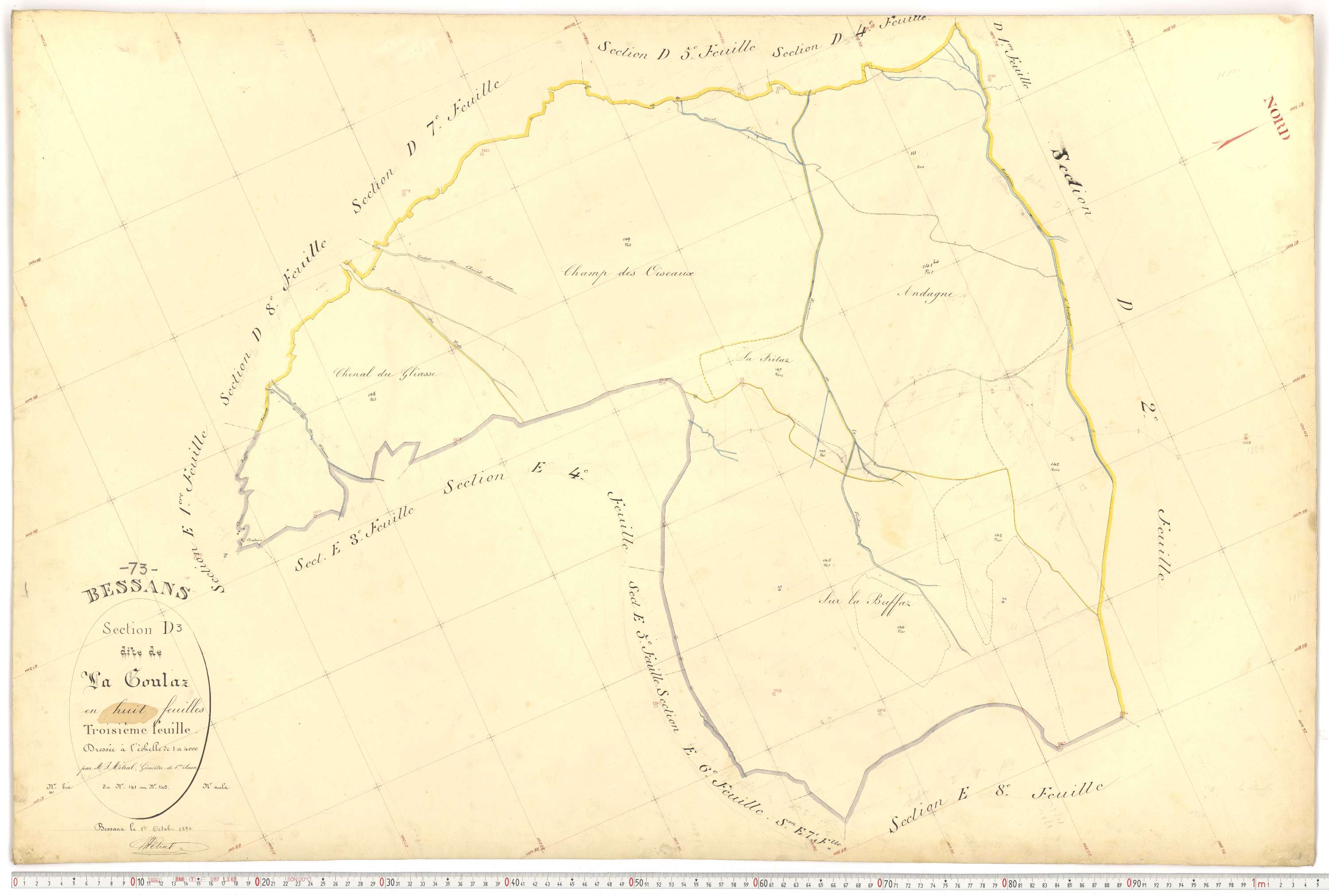 Bessans - Plans cadastraux du premier cadastre français.