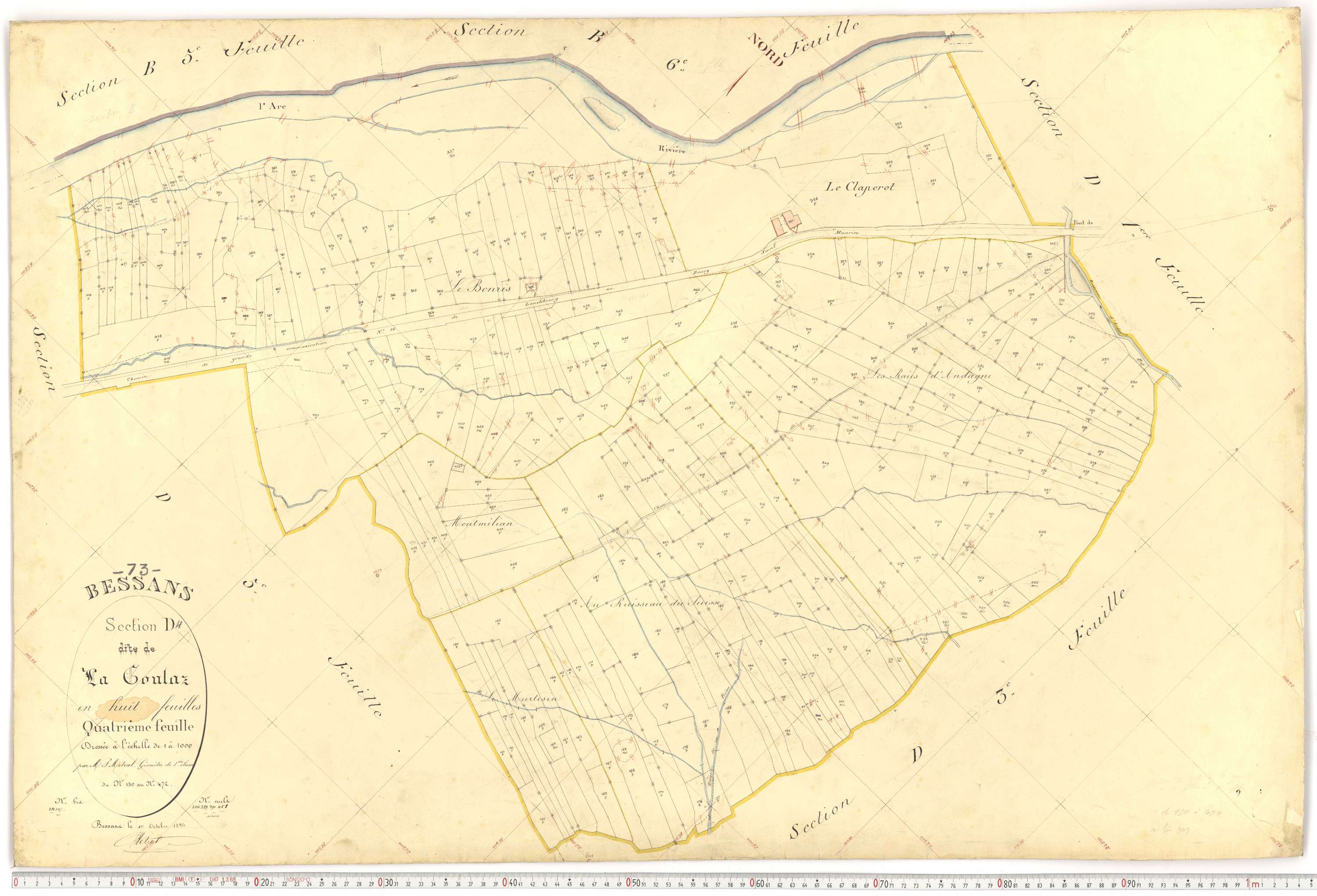 Bessans - Plans cadastraux du premier cadastre français.