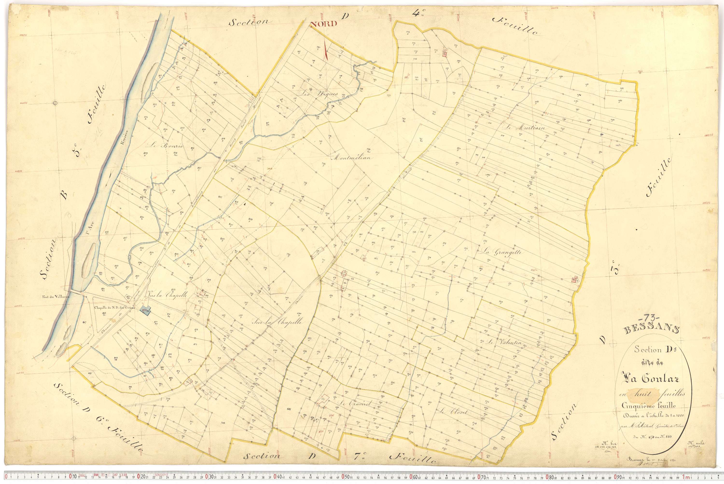 Bessans - Plans cadastraux du premier cadastre français.