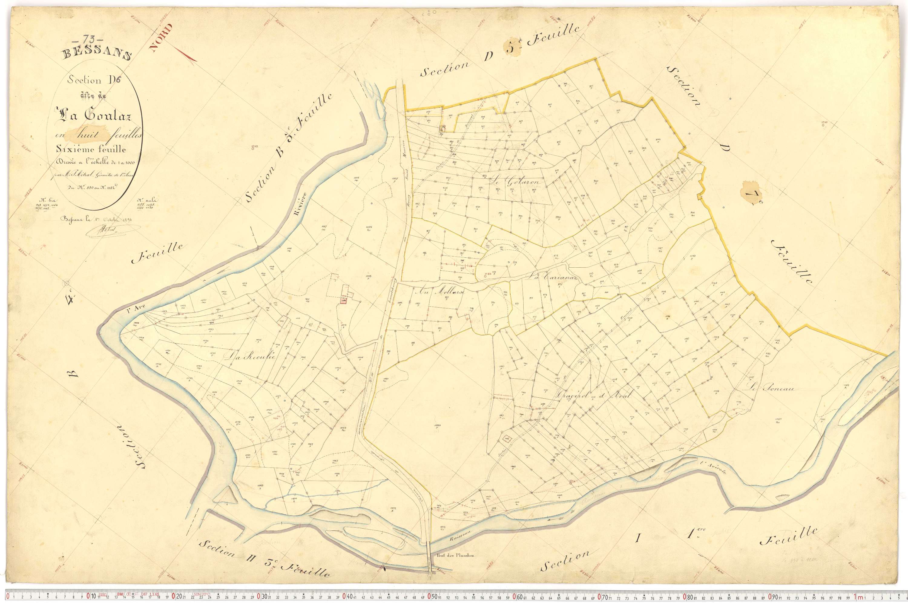 Bessans - Plans cadastraux du premier cadastre français.