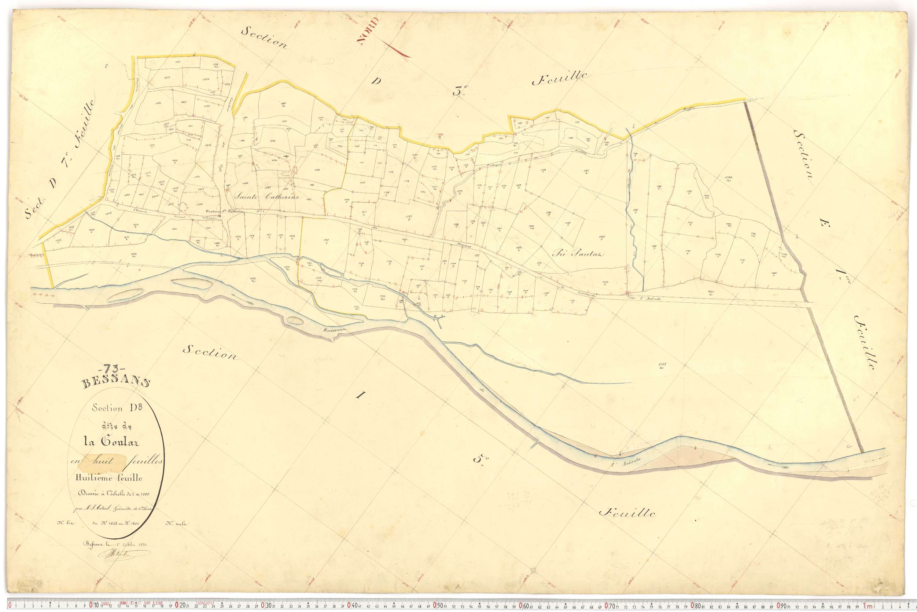 Bessans - Plans cadastraux du premier cadastre français.