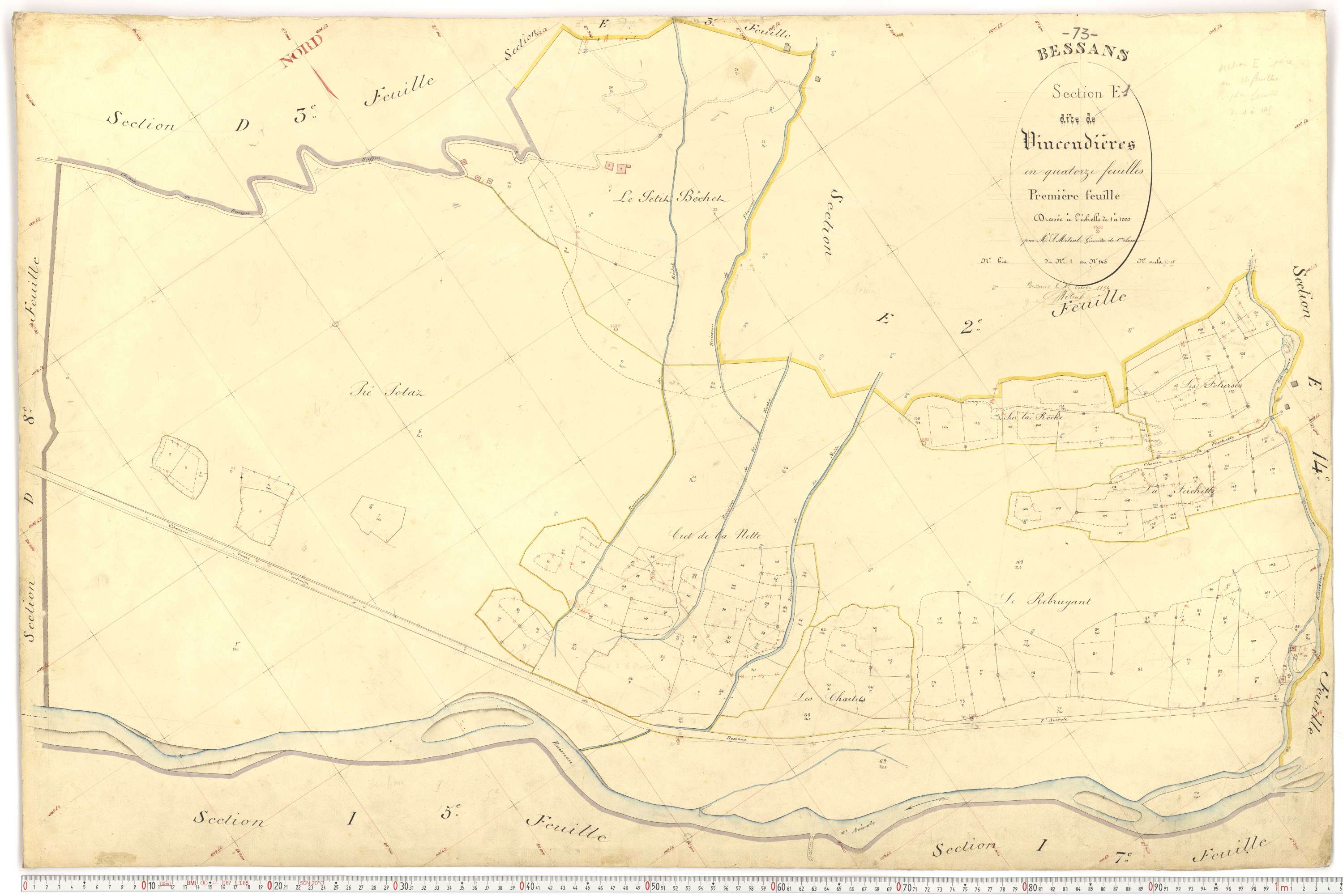 Bessans - Plans cadastraux du premier cadastre français.